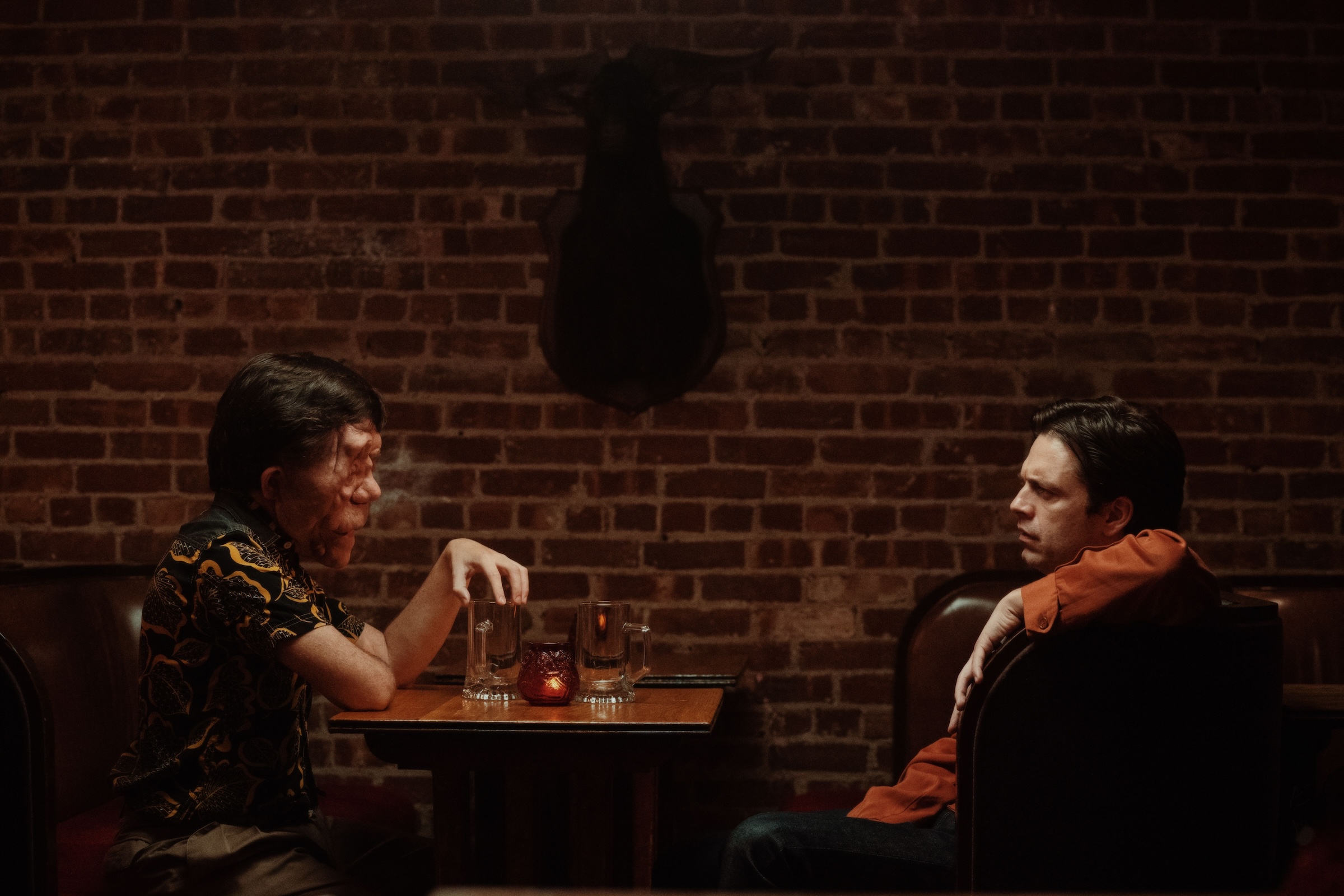 Adam Pearson and Sebastian Stan in <i>A Different Man</i>