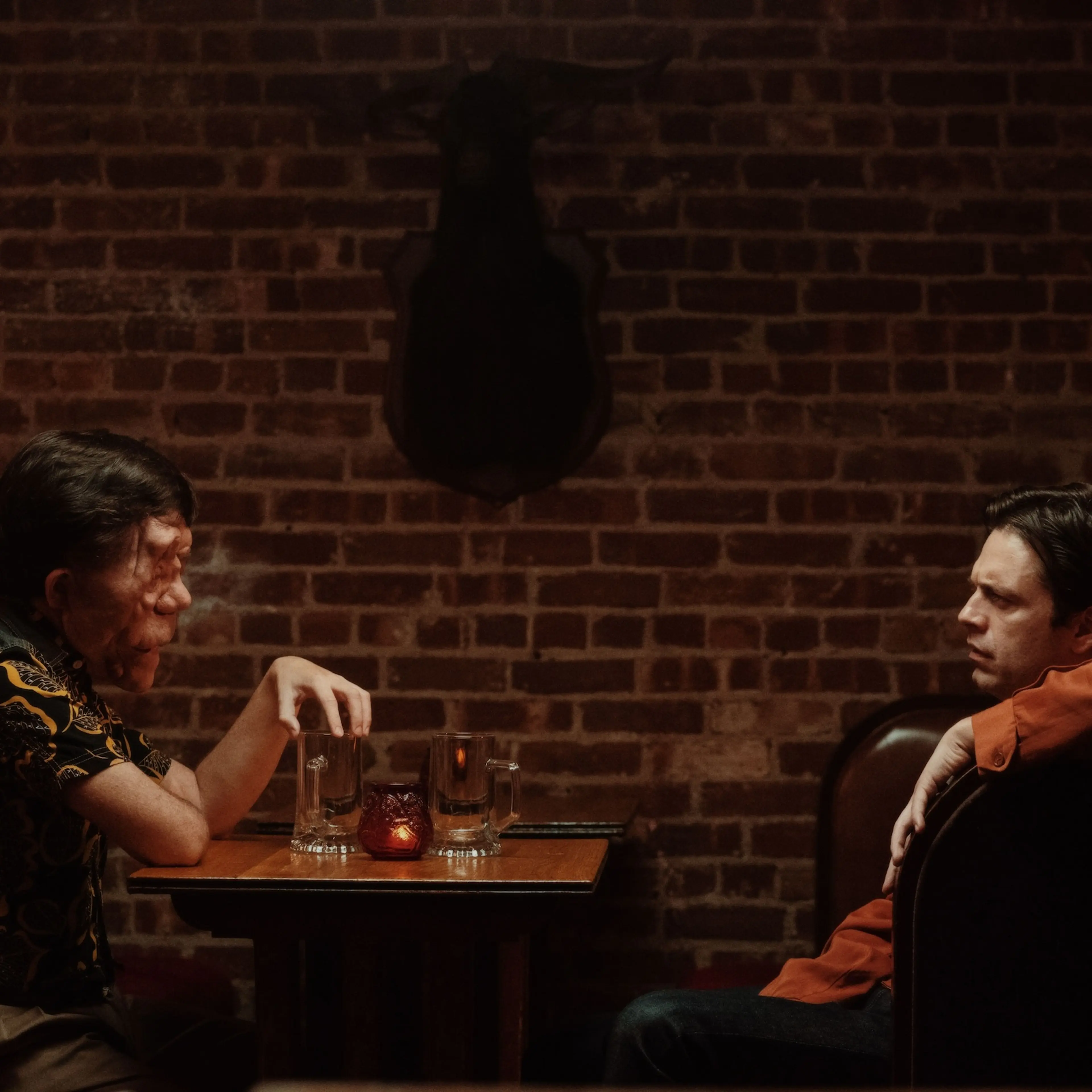 Adam Pearson and Sebastian Stan in <i>A Different Man</i>