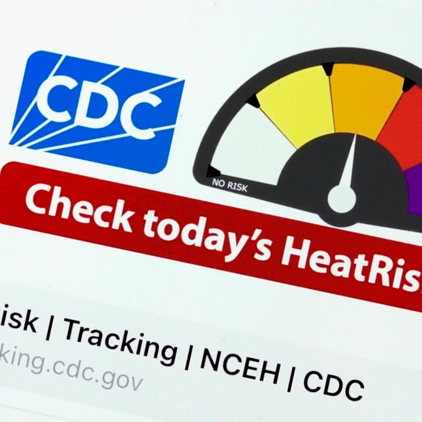 The website for Centers for Disease Control and Prevention displays on a computer screen in Glenside, Pa., Monday, April 22, 2024, a new heat risk system developed with the National Weather Service. They unveiled a new color-coded system to warn American