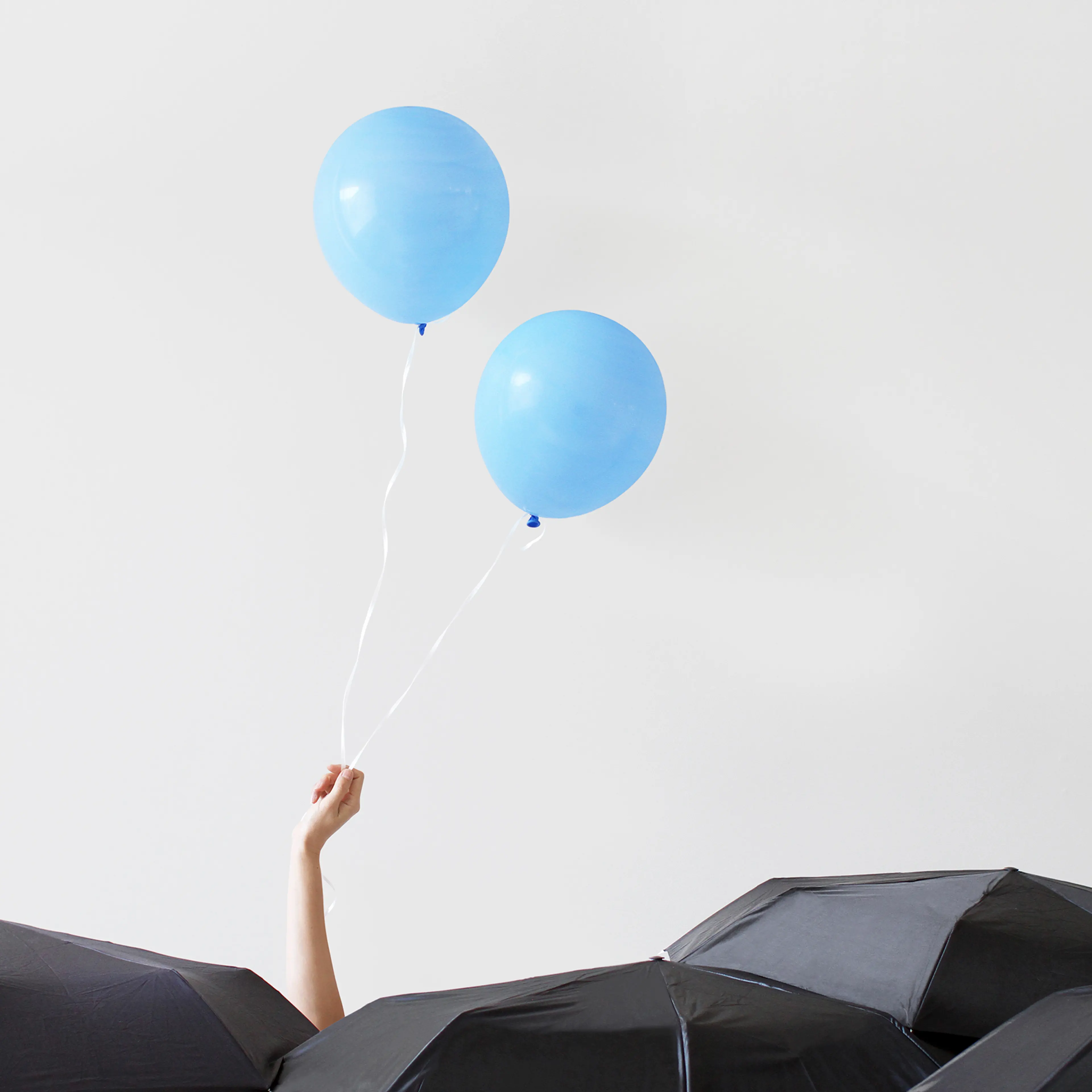 umbrellas ballons mental health self betterment happiness motto stock
