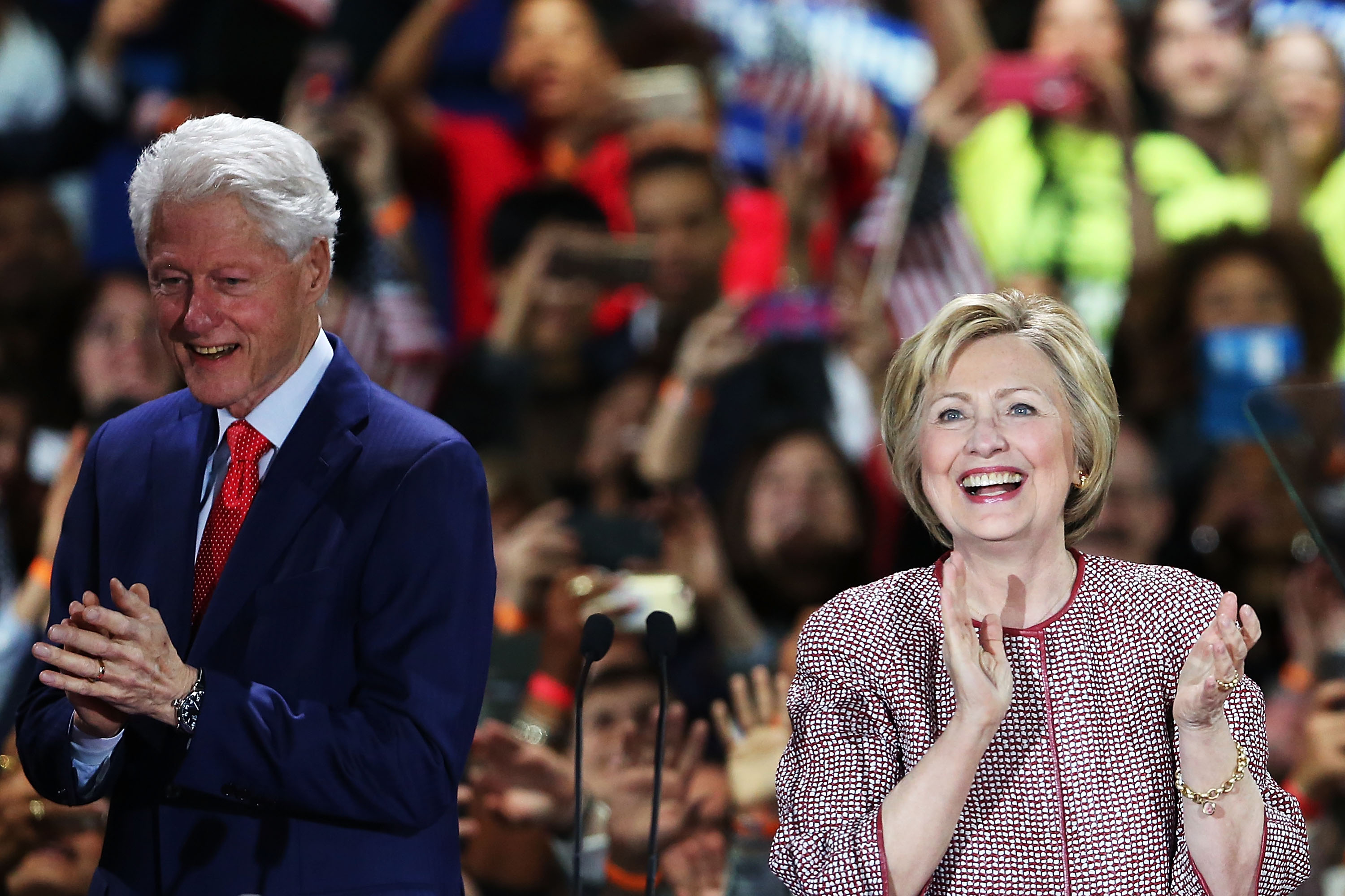 Hillary Clinton Holds New York Primary Night Gathering In Manhattan