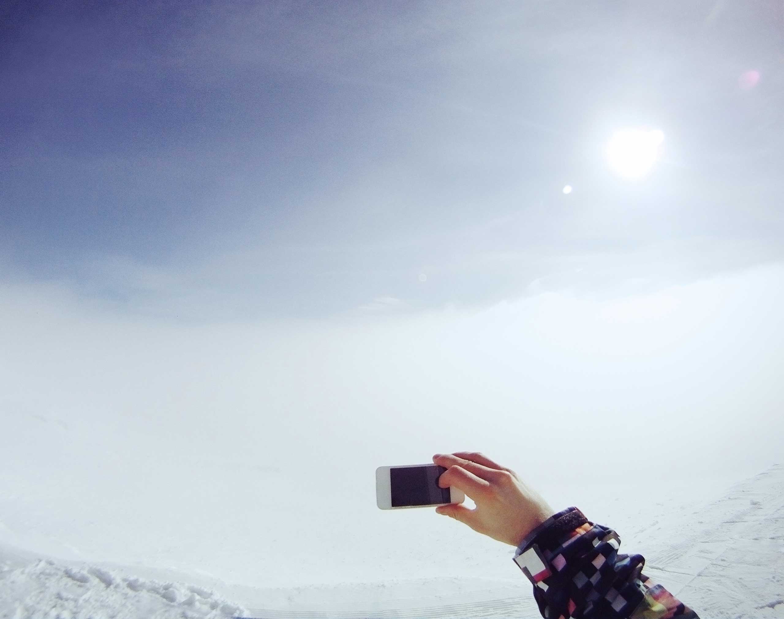 winter, phone