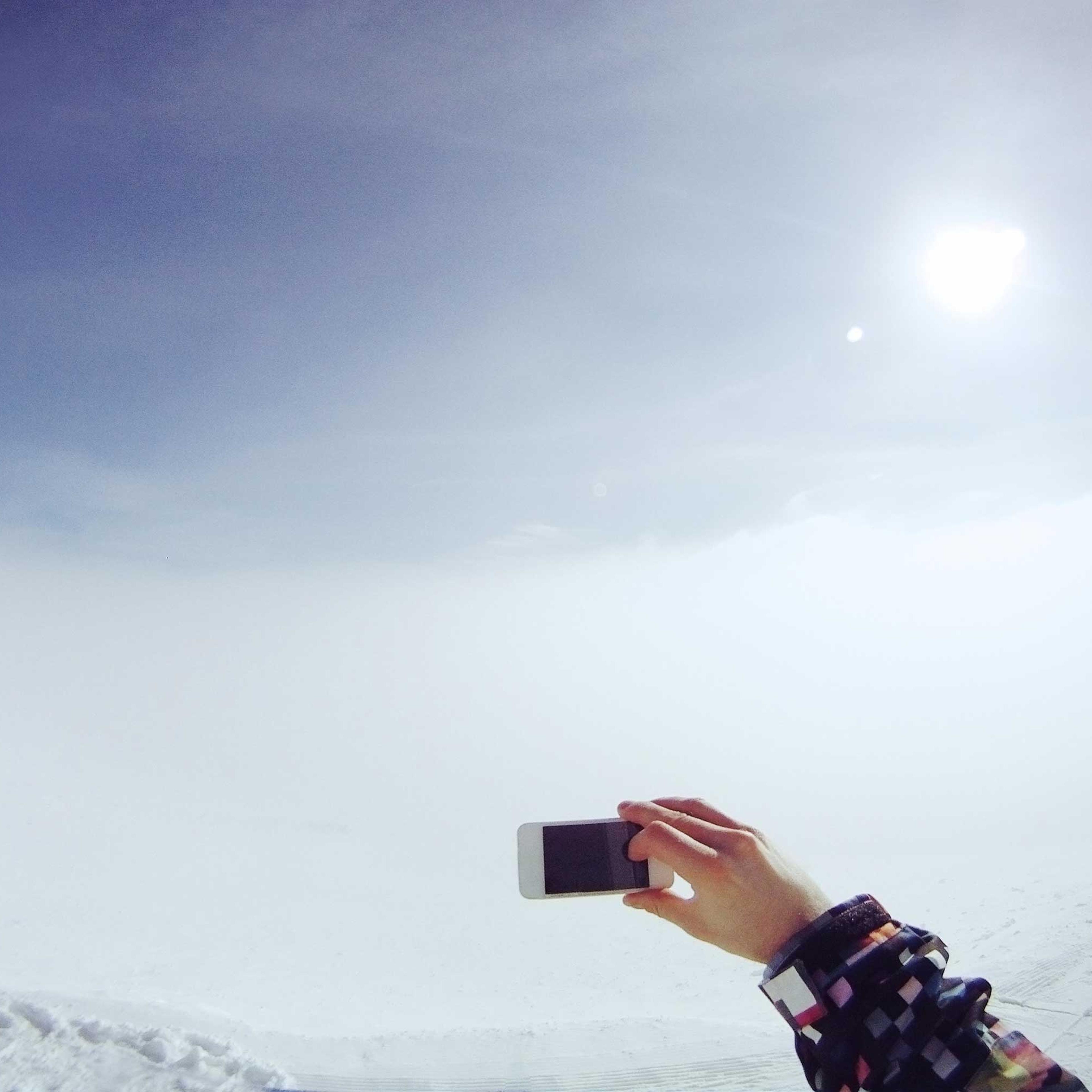 winter, phone