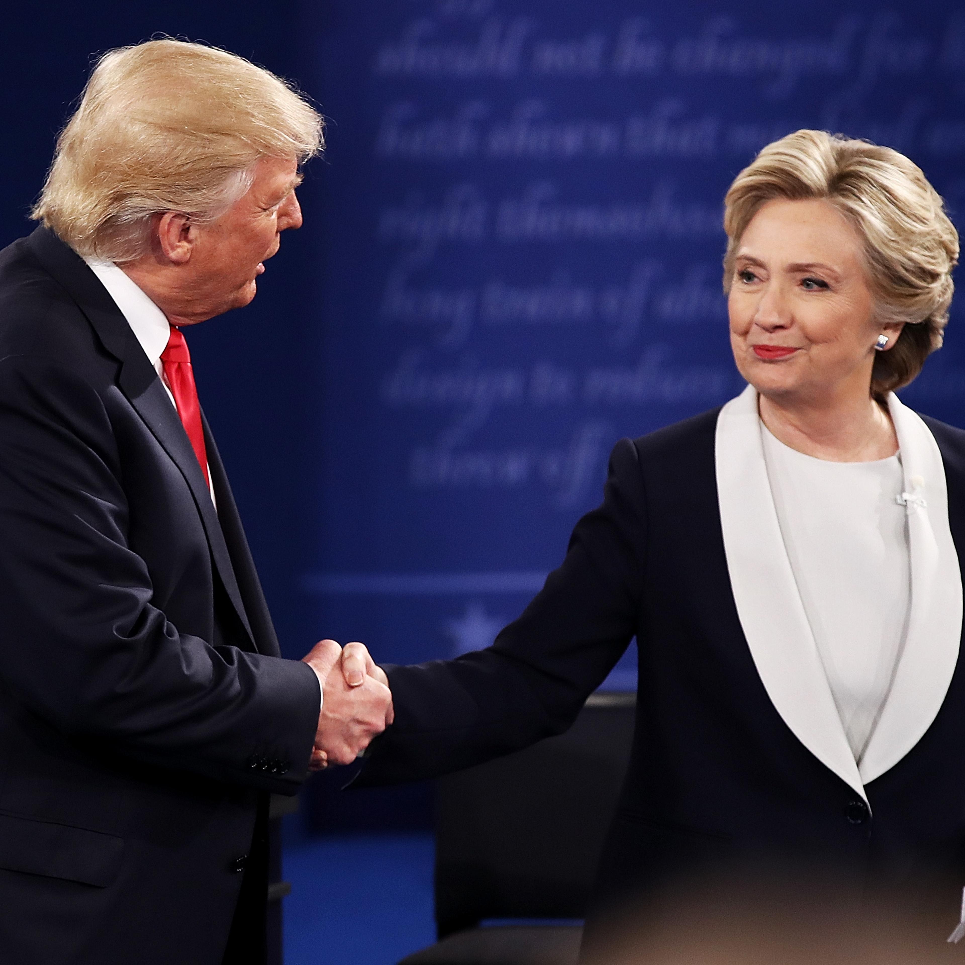 Candidates Hillary Clinton And Donald Trump Hold Second Presidential Debate At Washington University