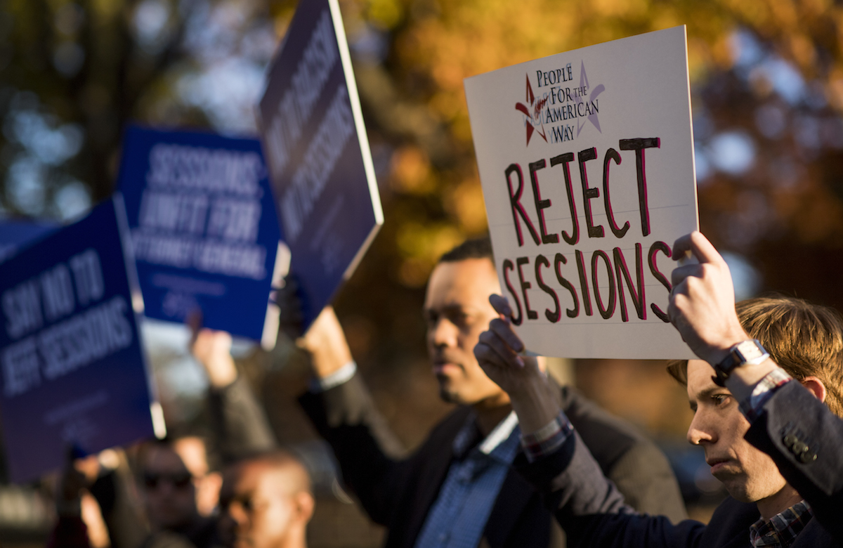 Attorney General nominee Sen. Jeff Sessions Protest