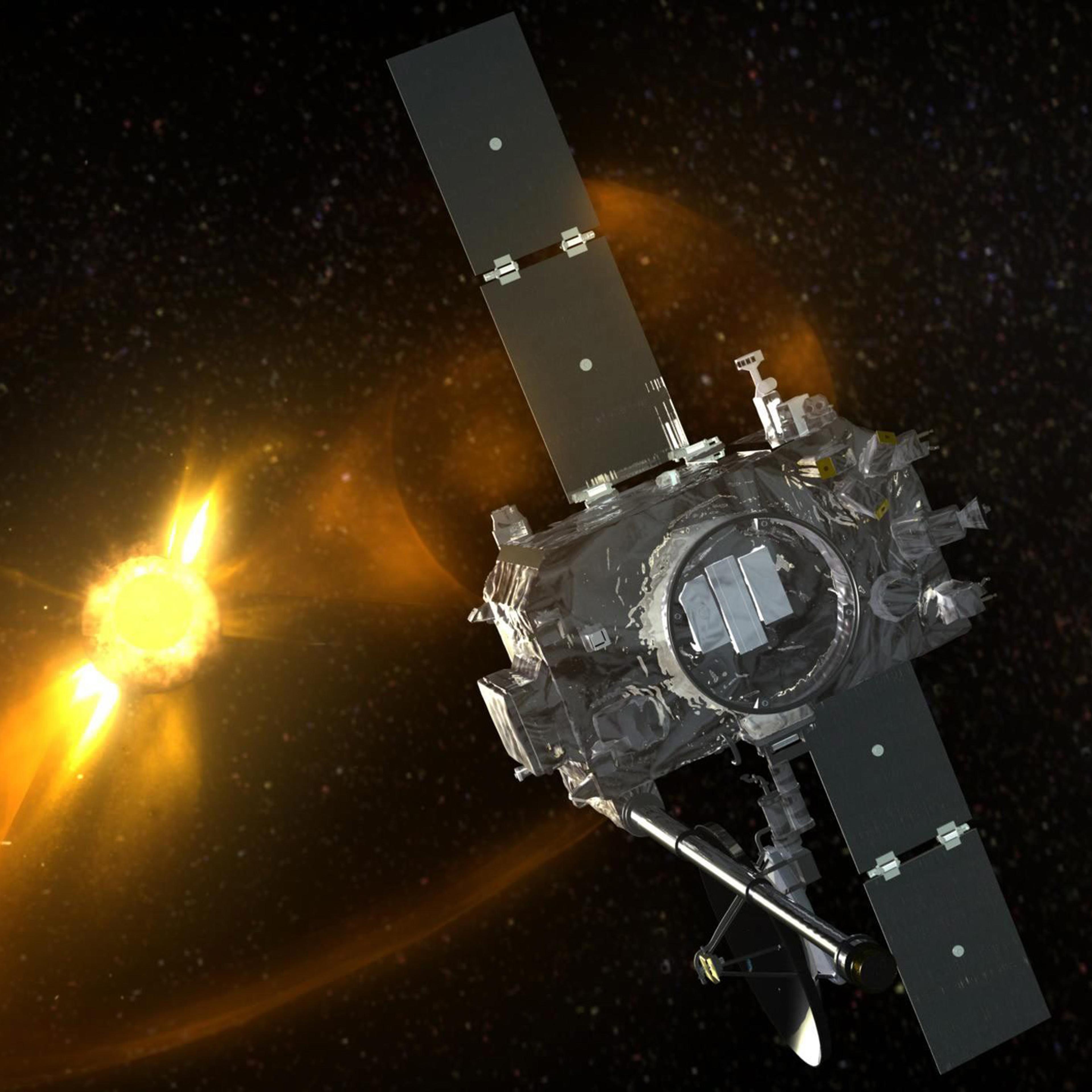 An undated handout picture made available by NASA on Aug. 23, 2016 shows an artist illustration of one of the two STEREO (Solar Terrestrial Relations Observatory) spacecraft that have been studying the sun since 2006.