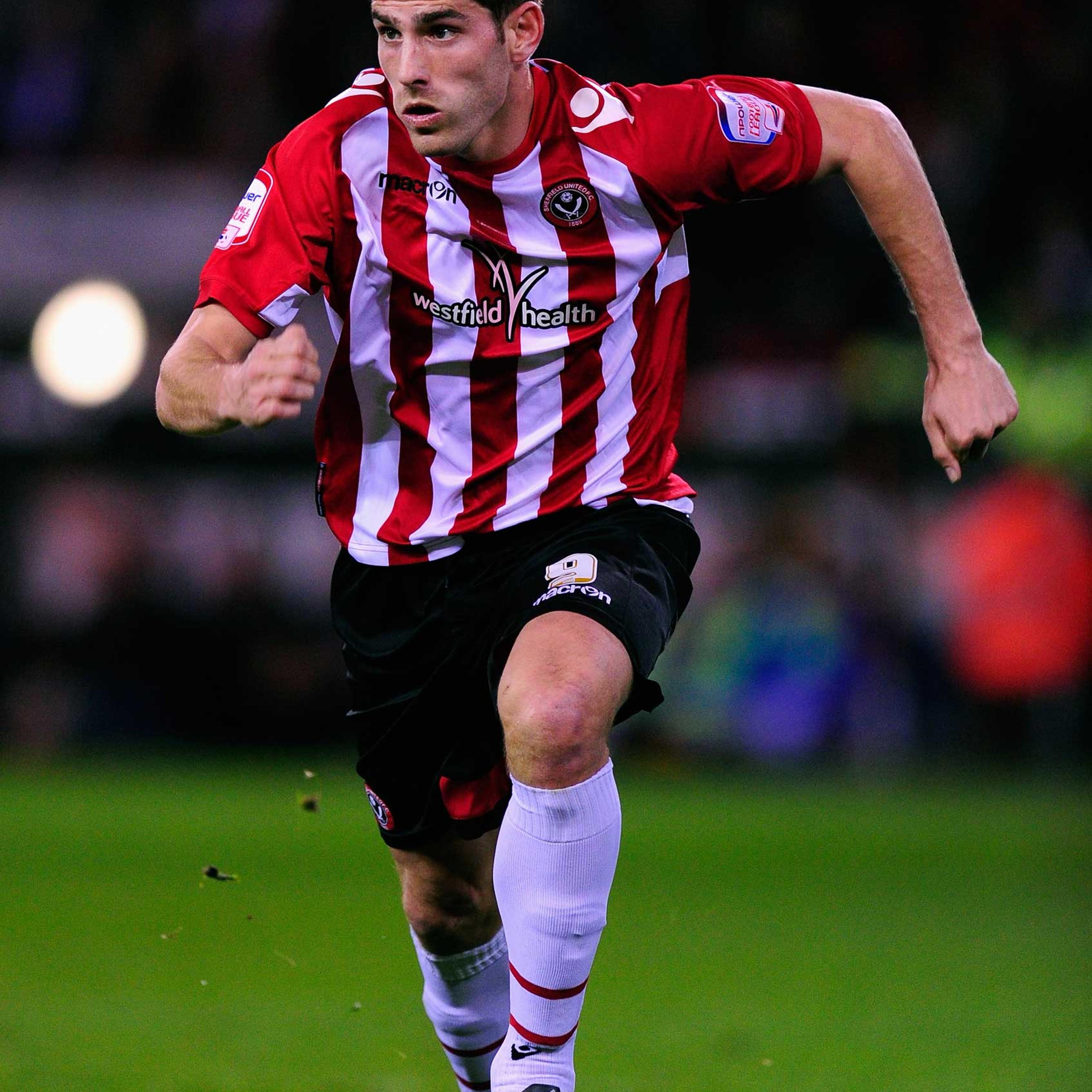 Ched Evans playing for Sheffield United in 2012.