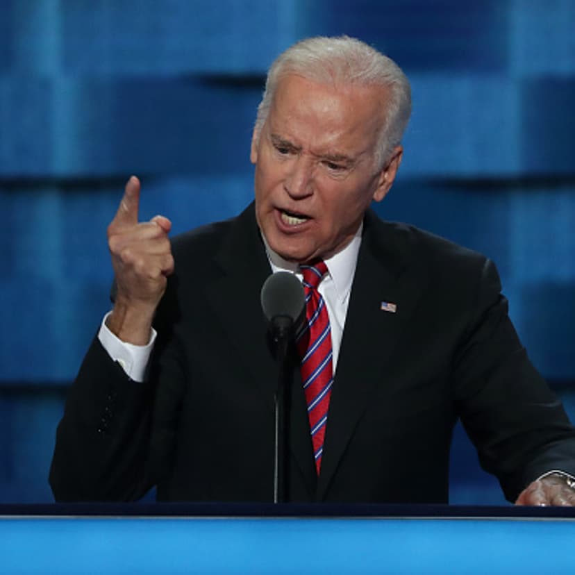 US Vice President Joe Biden delivers remarks on the third day of the Democratic National Convention at the Wells Fargo Center, July 27, 2016 in Philadelphia, Pennsylvania.
