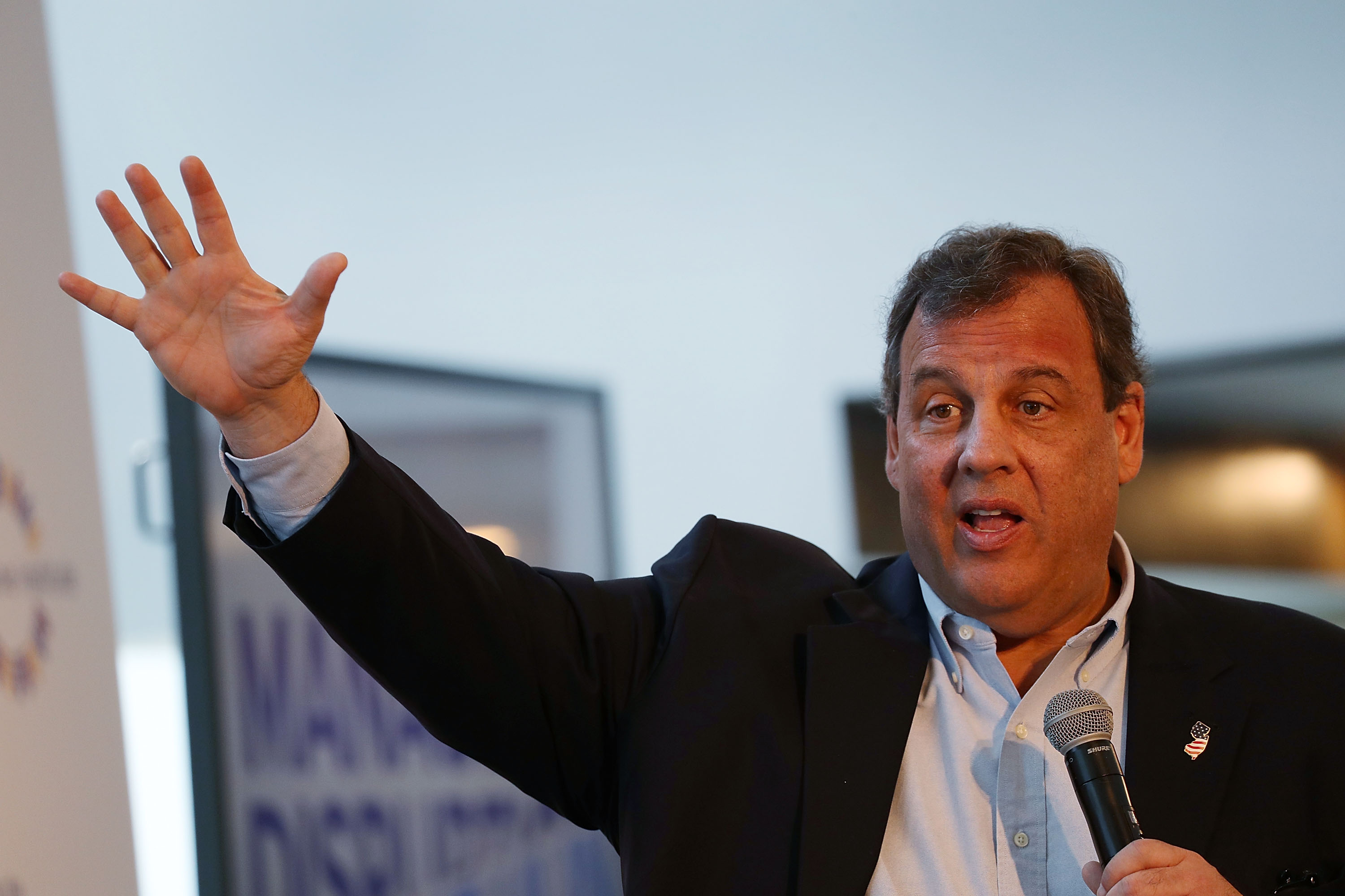 NJ Gov. Chris Christie Speaks At Gov't And Media Conference