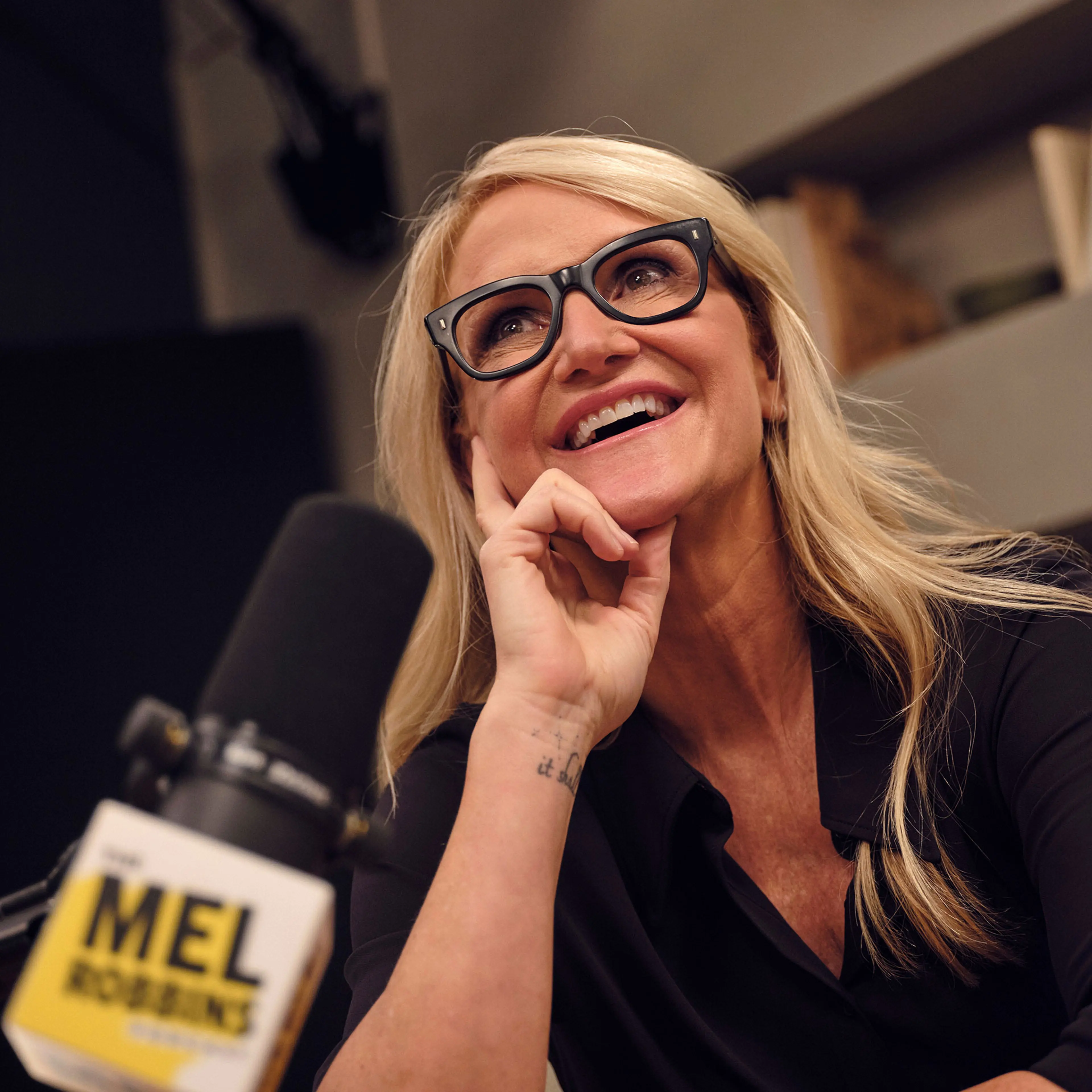 9/11/2024 - Boston, MA Speaker, author and podcaster Mel Robbins at her office and podcast studio in Boston, MA.