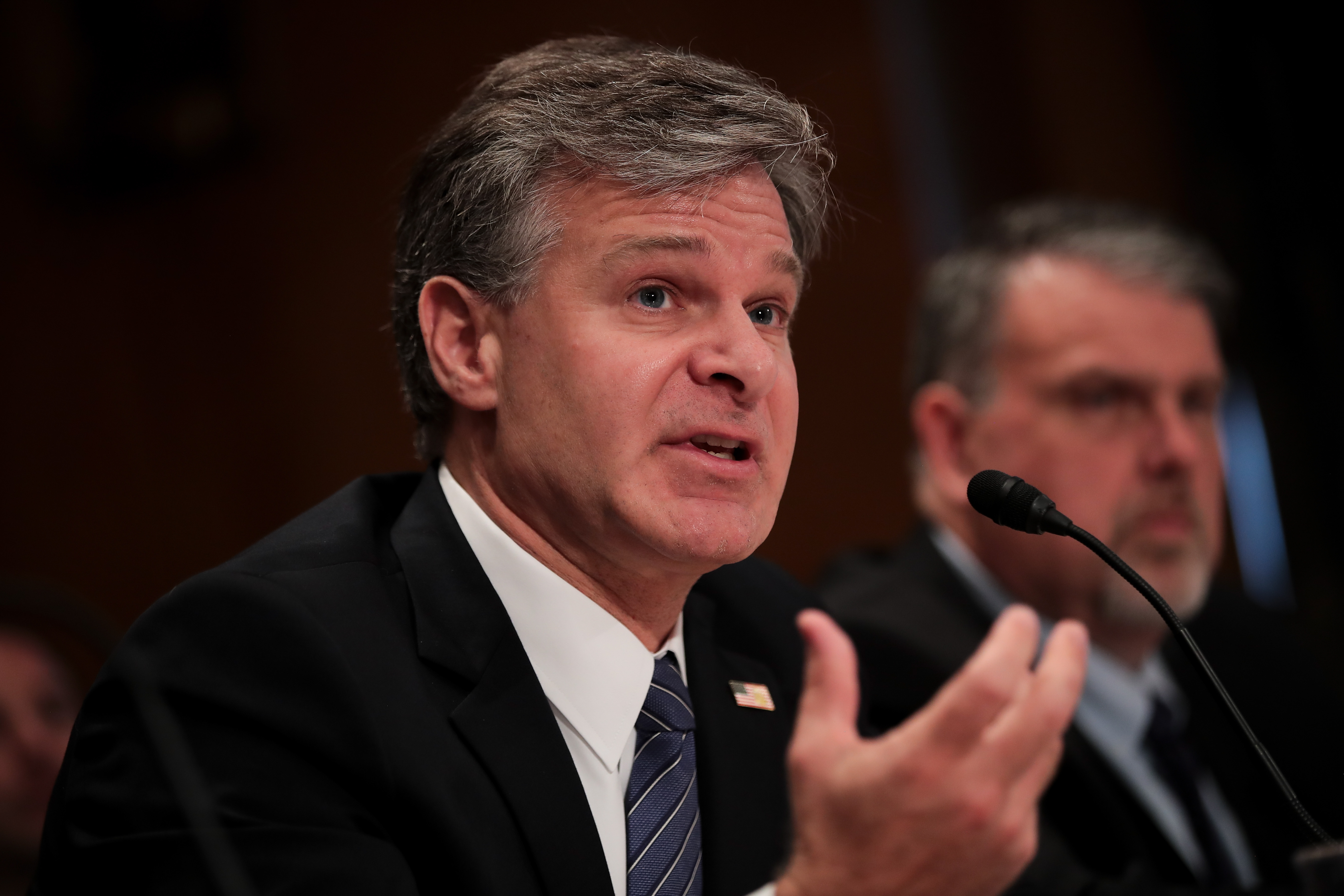 Homeland Security Secretary Elaine Duke And FBI Director Christopher Wray Testify To Senate Homeland Security Committee