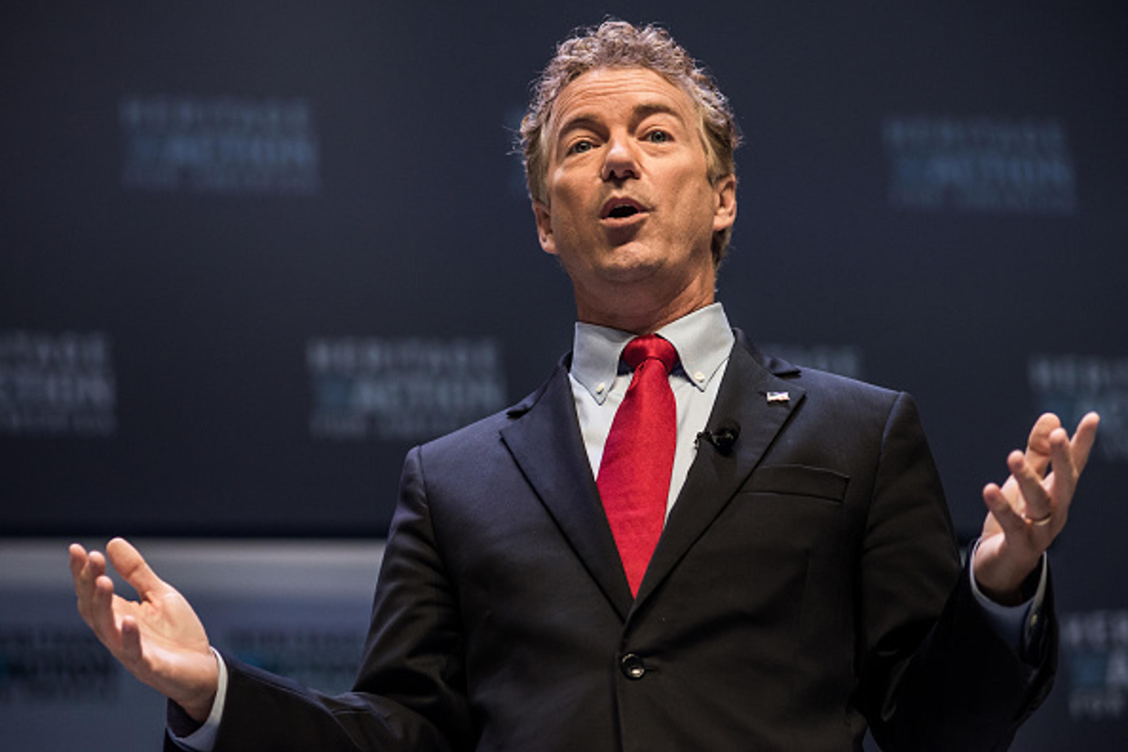 Kentucky Sen. Rand Paul campaigns on September 18, 2015 in Greenville, South Carolina.