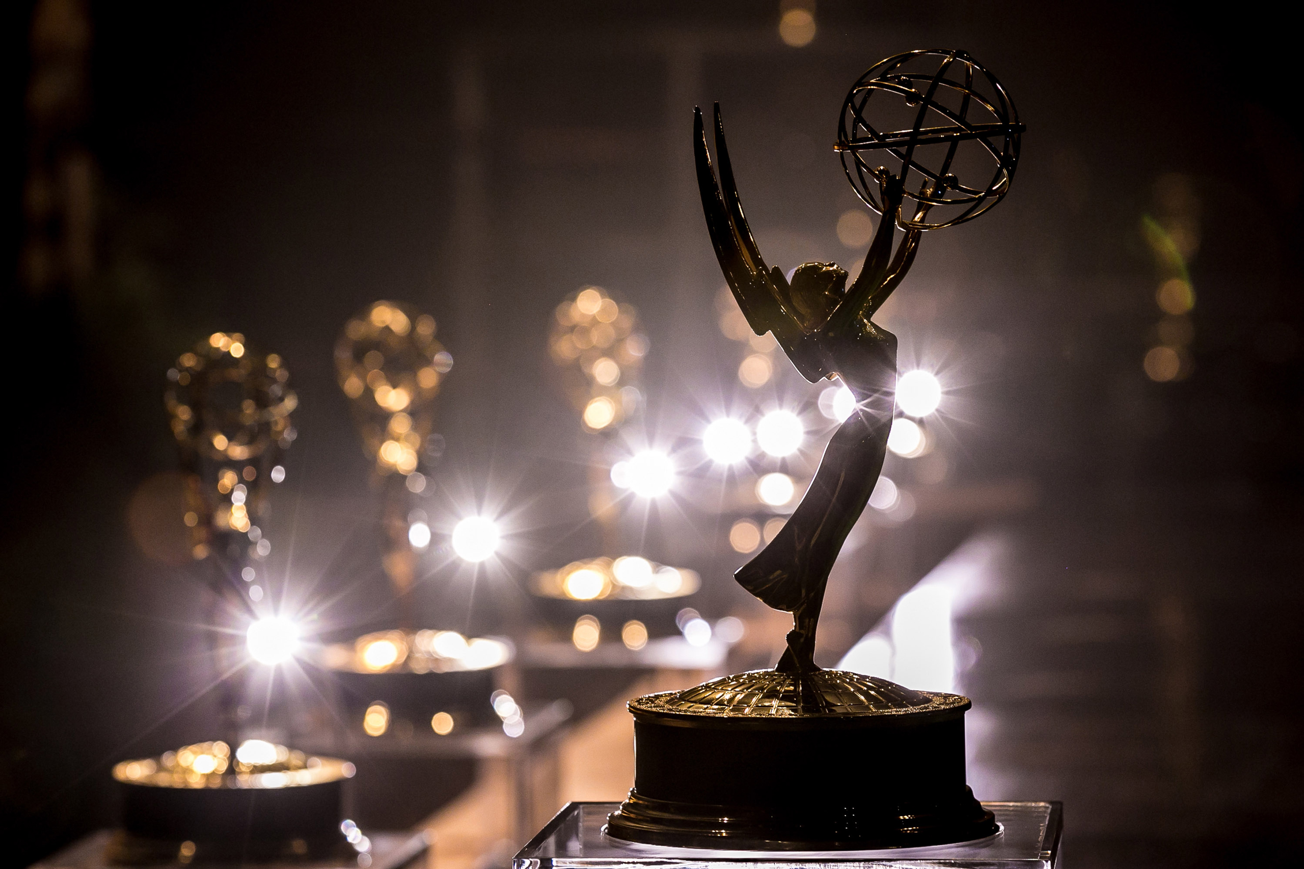 LOS ANGELES, CA - SEPTEMBER 14: A general view of atmosphere of the Emmy Award at the 68th Emmy Awards Press Preview Day at Microsoft Theater on September 14, 2016 in Los Angeles, California. (Photo by Gabriel Olsen/FilmMagic)