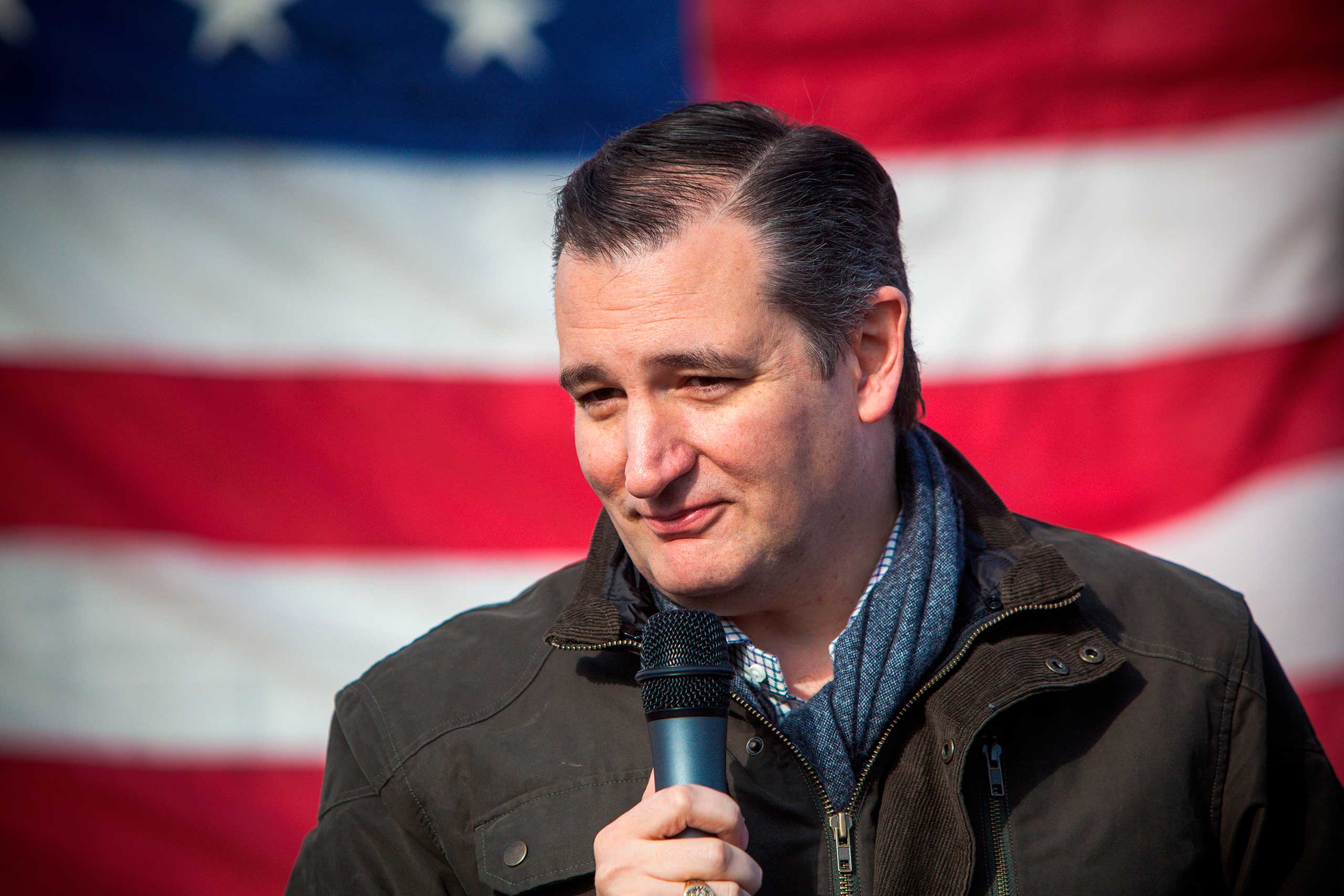 Republican presidential candidate Ted Cruz speaks at a second amendment rally at the Granite State Indoor Range and Gun Shop in Hudson, N.H., Jan. 12, 2016.