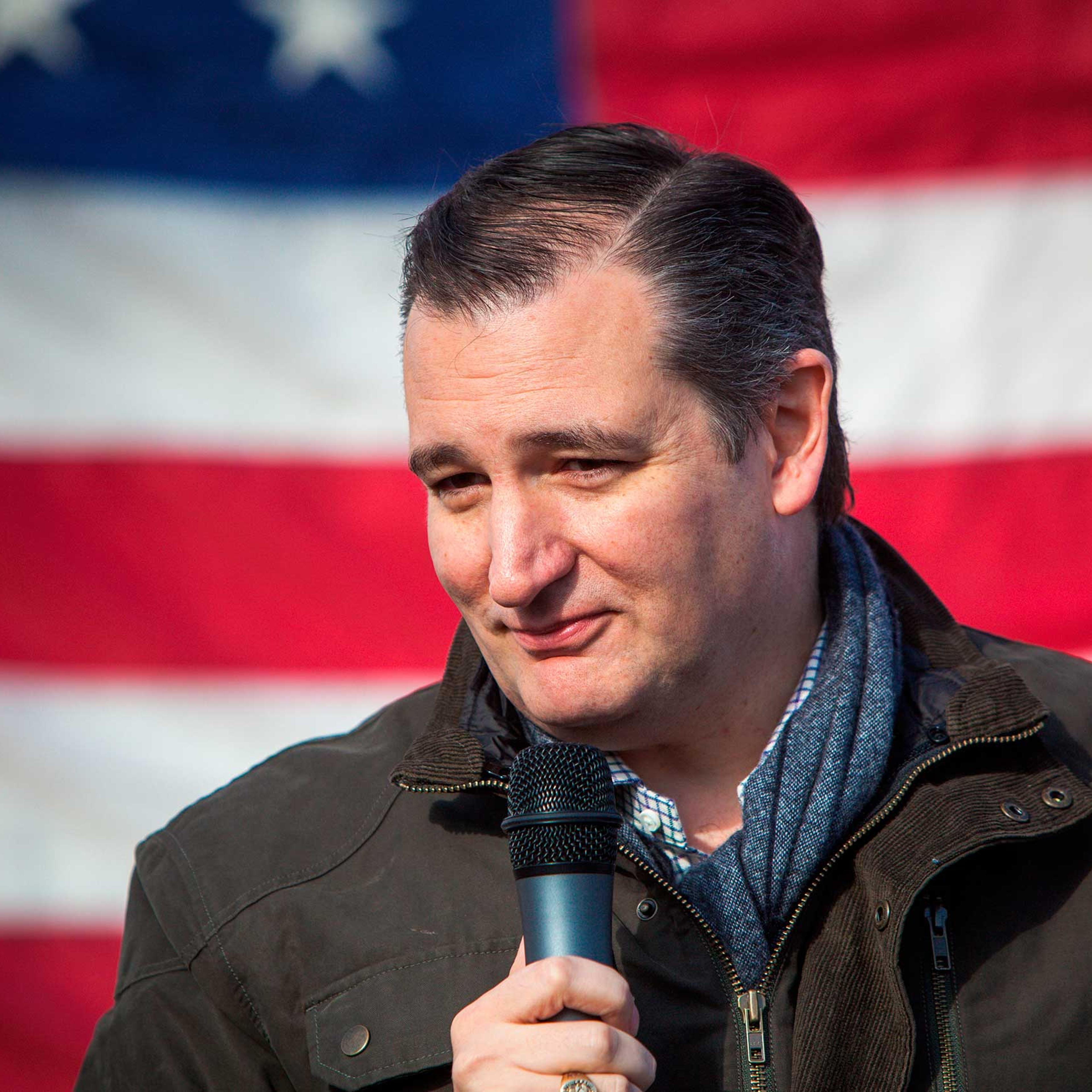Republican presidential candidate Ted Cruz speaks at a second amendment rally at the Granite State Indoor Range and Gun Shop in Hudson, N.H., Jan. 12, 2016.