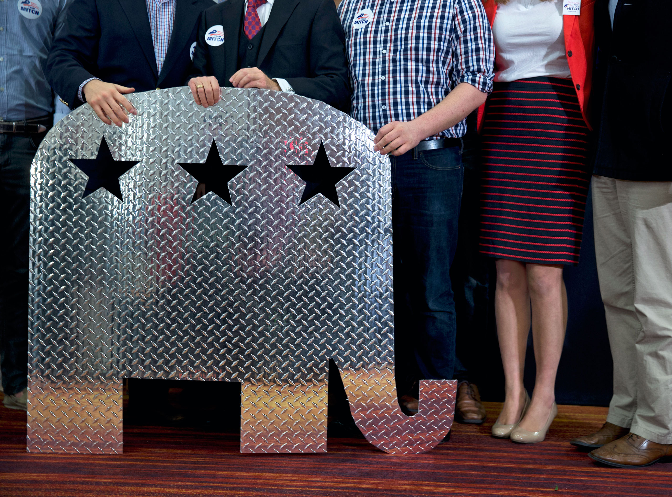 Winning campaign Supporters gather at a hotel in Louisville, Ky., to celebrate McConnell’s victory 