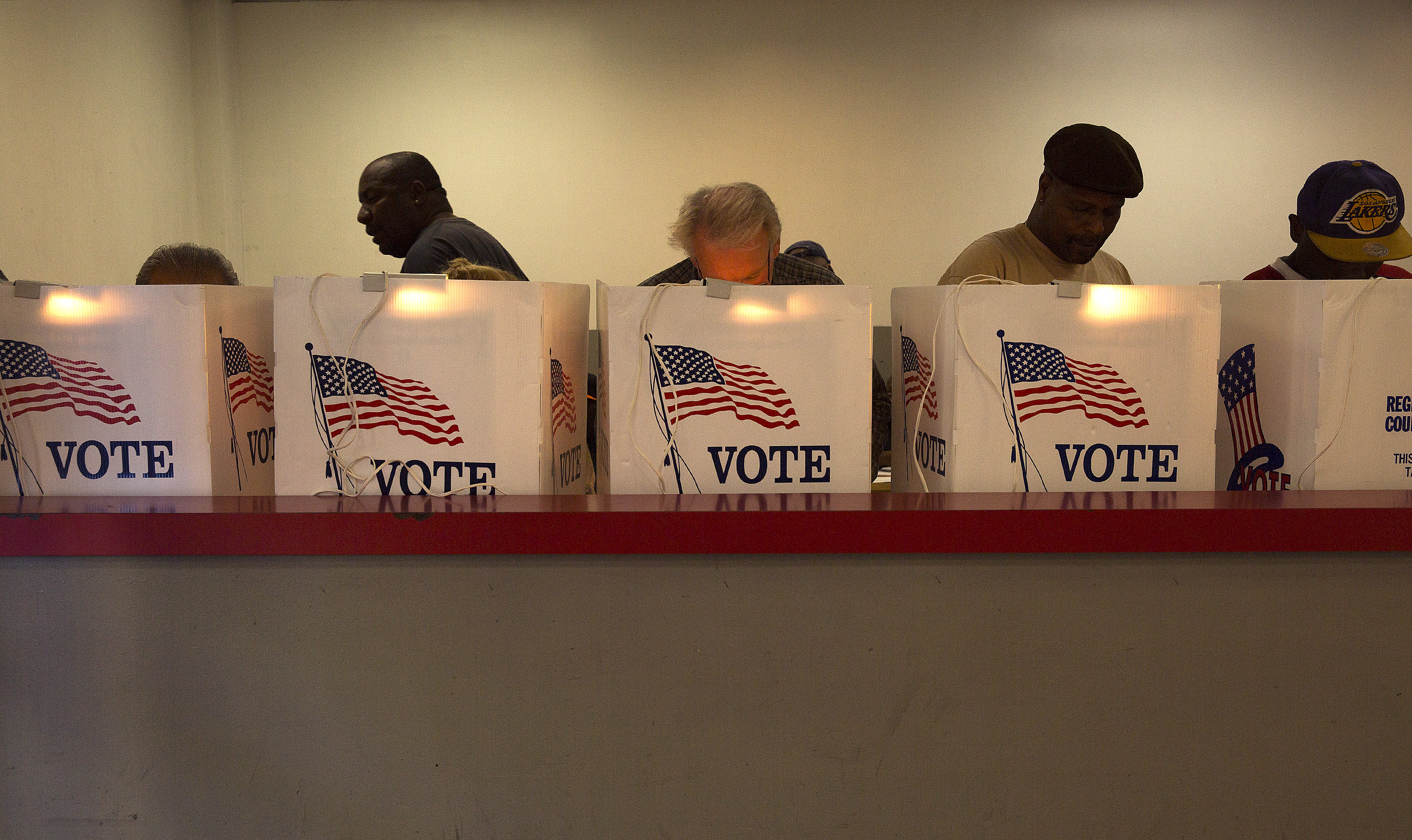 Nation Goes To The Polls In Contentious Presidential Election Between Hillary Clinton And Donald Trump