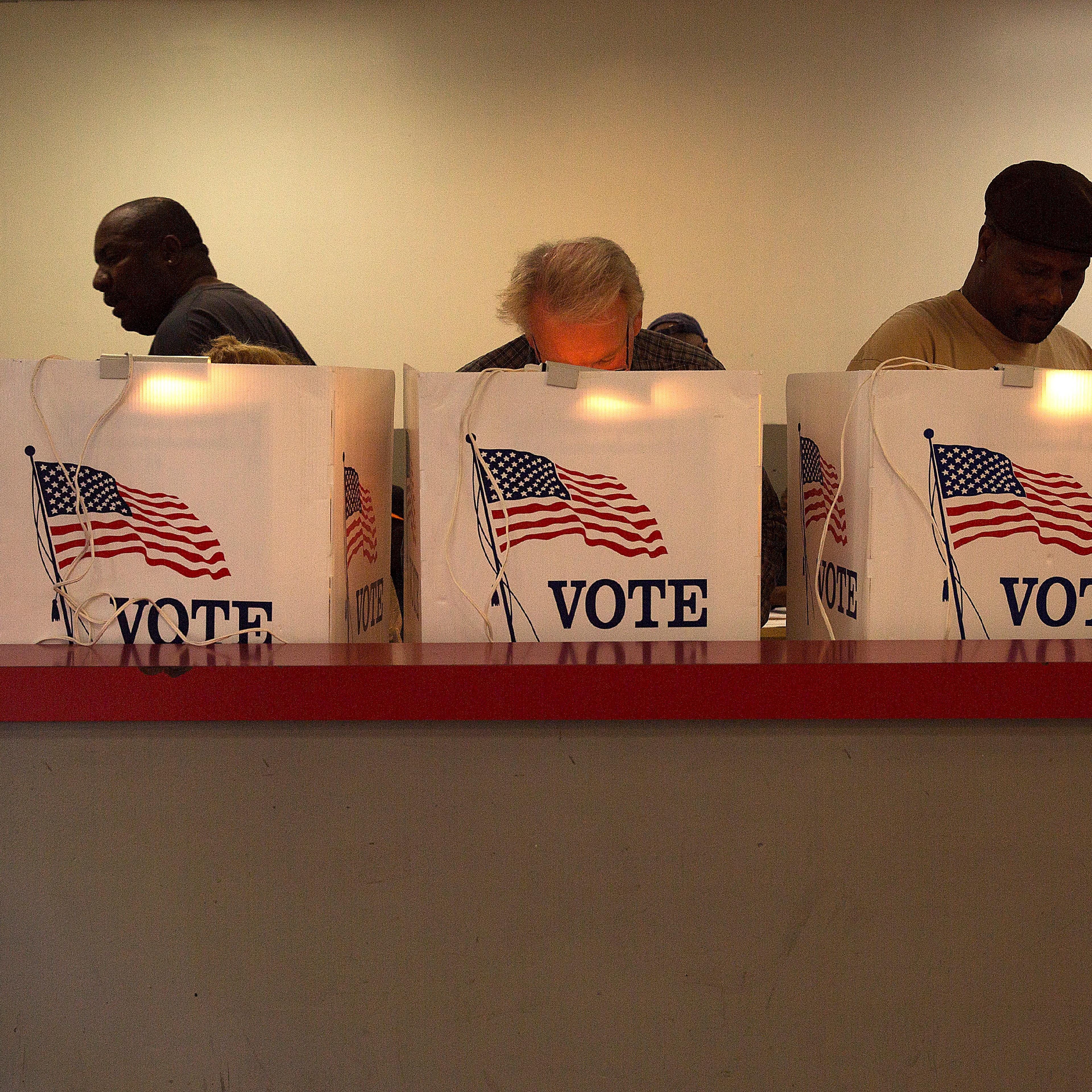 Nation Goes To The Polls In Contentious Presidential Election Between Hillary Clinton And Donald Trump