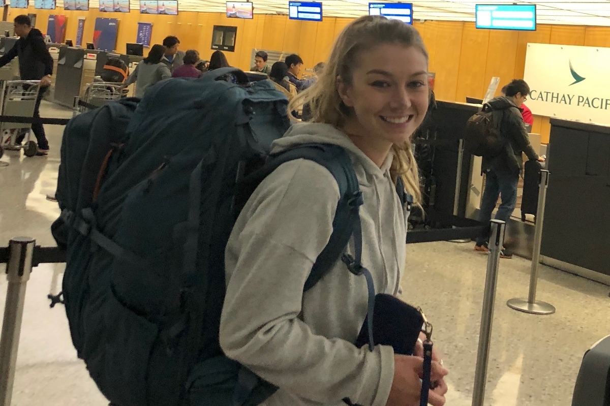 Undated photo of Caroline Bradner, an American teacher stranded in Thailand after becoming paralyzed