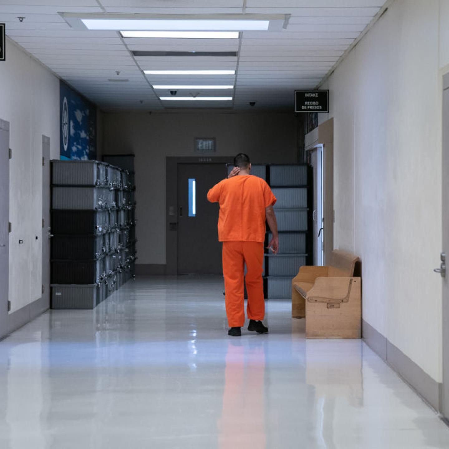 TACOMA, WASH. - DECEMBER, 17: A detainee walks through the Nort