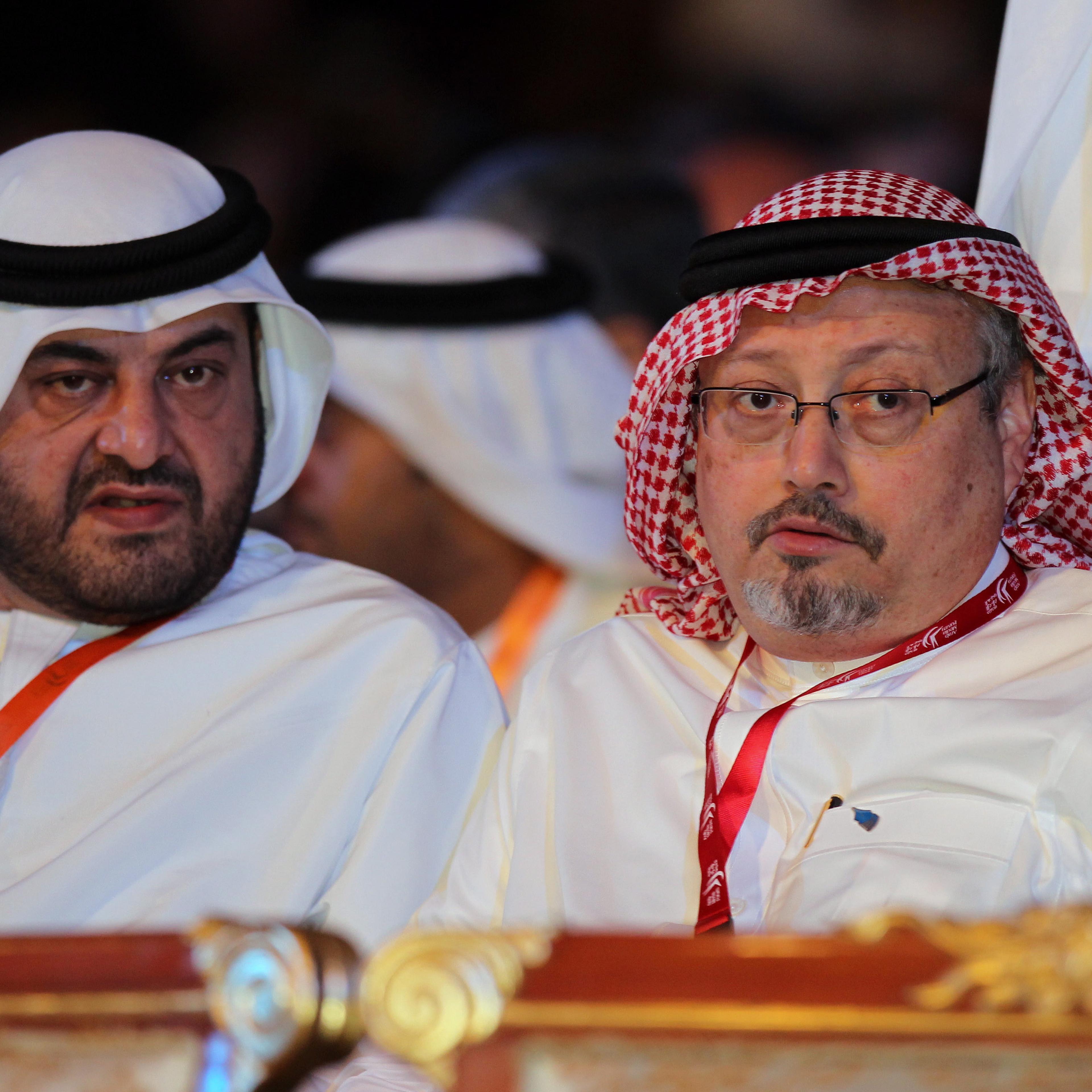 Jamal Khashoggi attends the UAE Arab Media Forum 2012