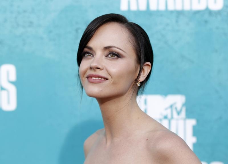 Actress Christina Ricci arrives at the 2012 MTV Movie Awards in Los Angeles