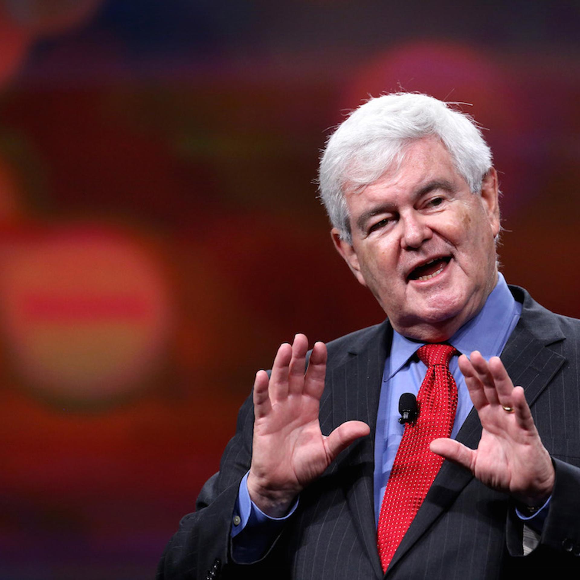 Newt Gingrich delivers remarks at the Visit Orlando annual luncheon in Orlando, Dec. 8, 2015.