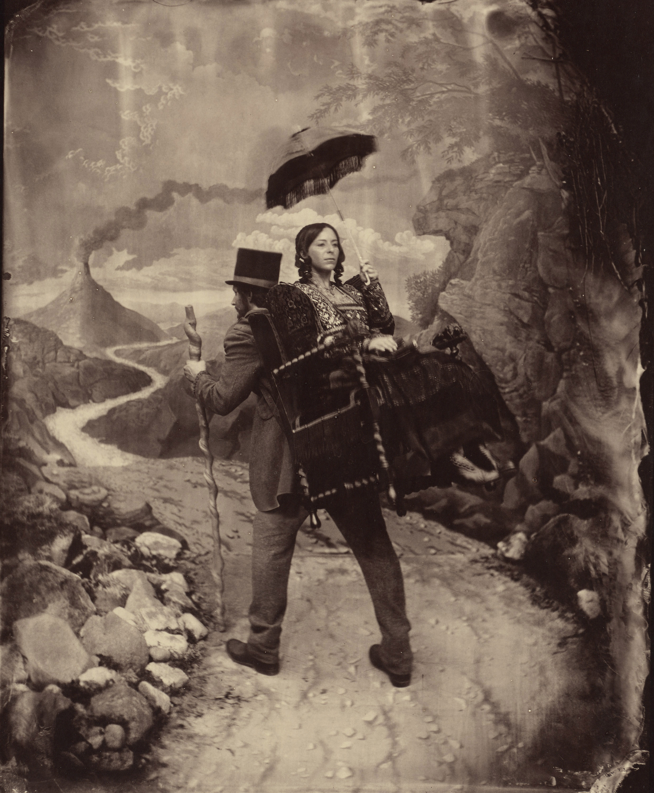 "A Wandering Jewess." Albumen print from wetplate collodion negative.