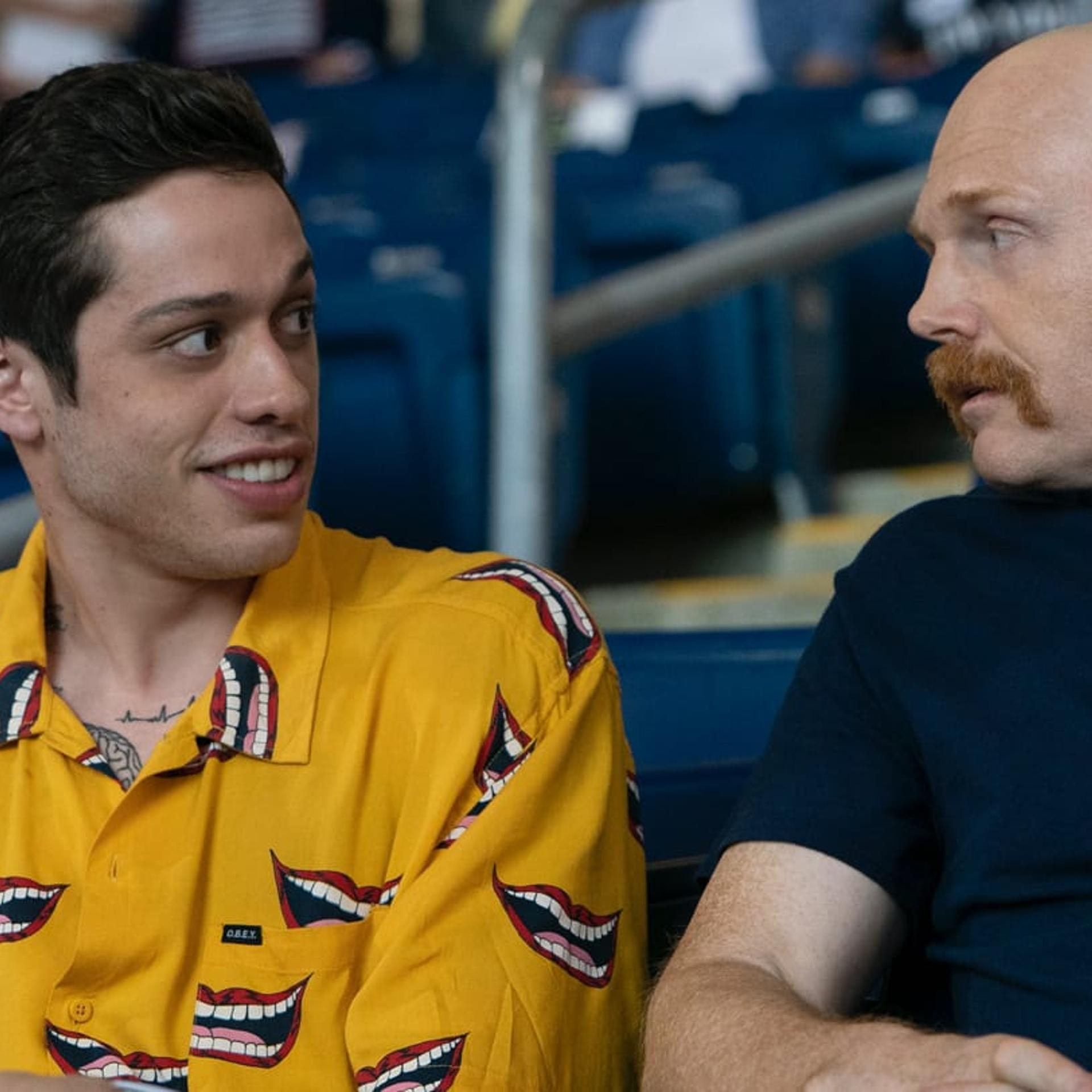 Pete Davidson and Bill Burr in <em>King of Staten Island</em>