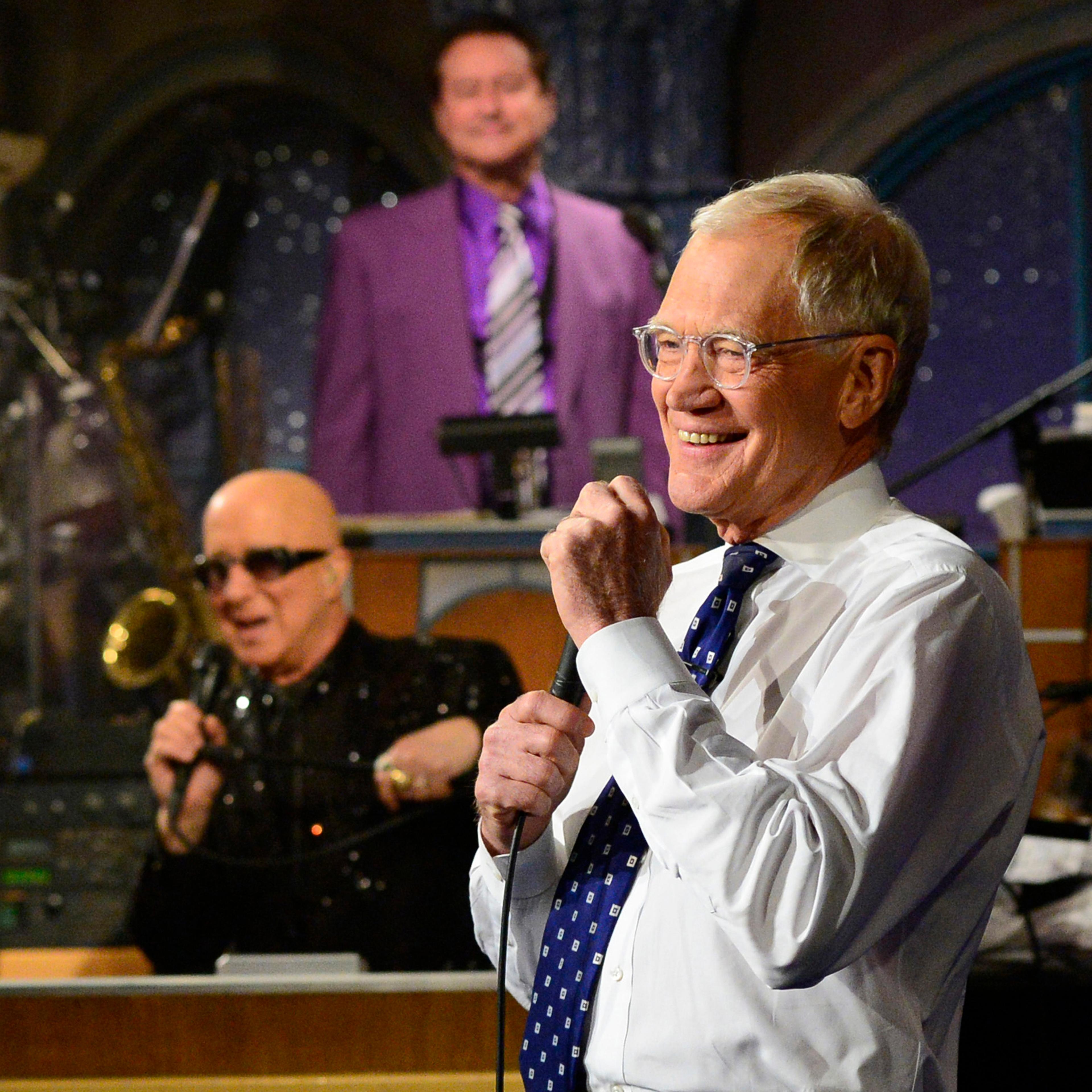 In this photo provided by CBS, David Letterman appears during a final taping of the “Late Show with David Letterman,” on May 20, 2015 in New York.