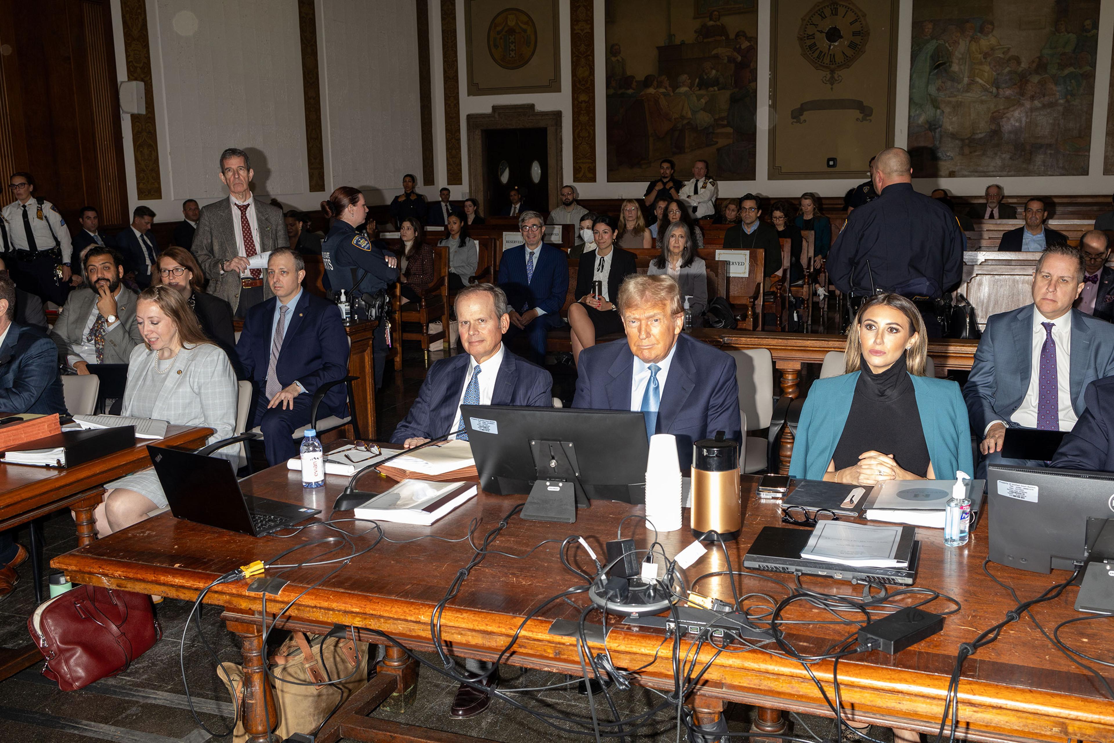 Former President Donald Trump sits in the courtroom during his civil fraud trial at New York State Supreme Court in New York City on Oct. 18.