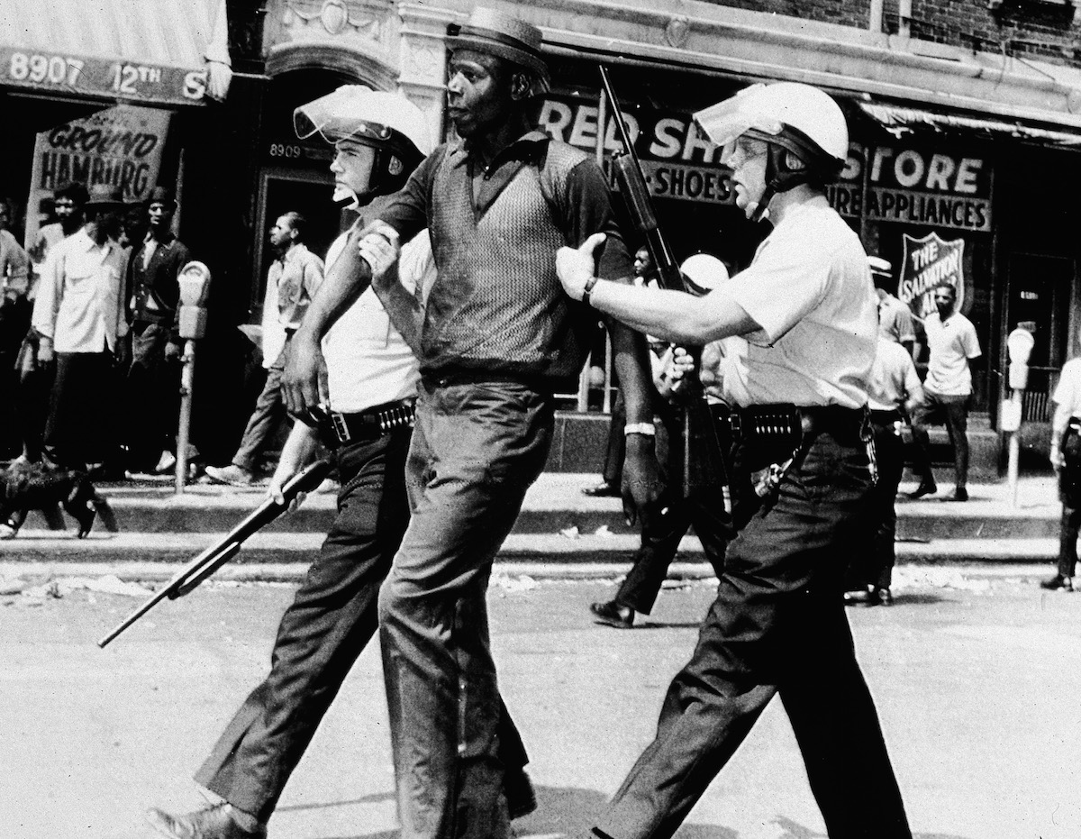 Police Arresting Black Man For Looting