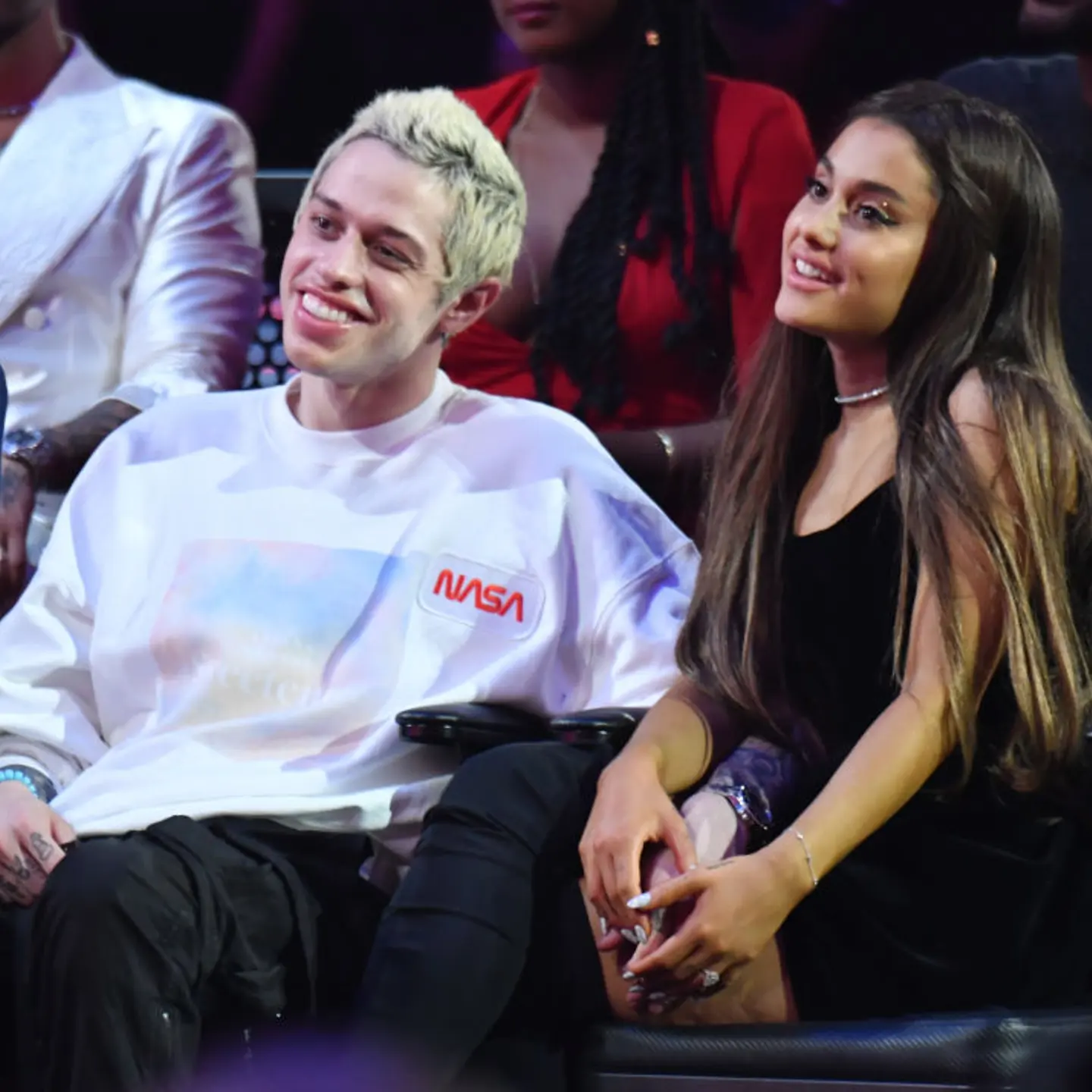 Pete Davidson and Ariana Grande at the 2018 MTV Video Music Awards