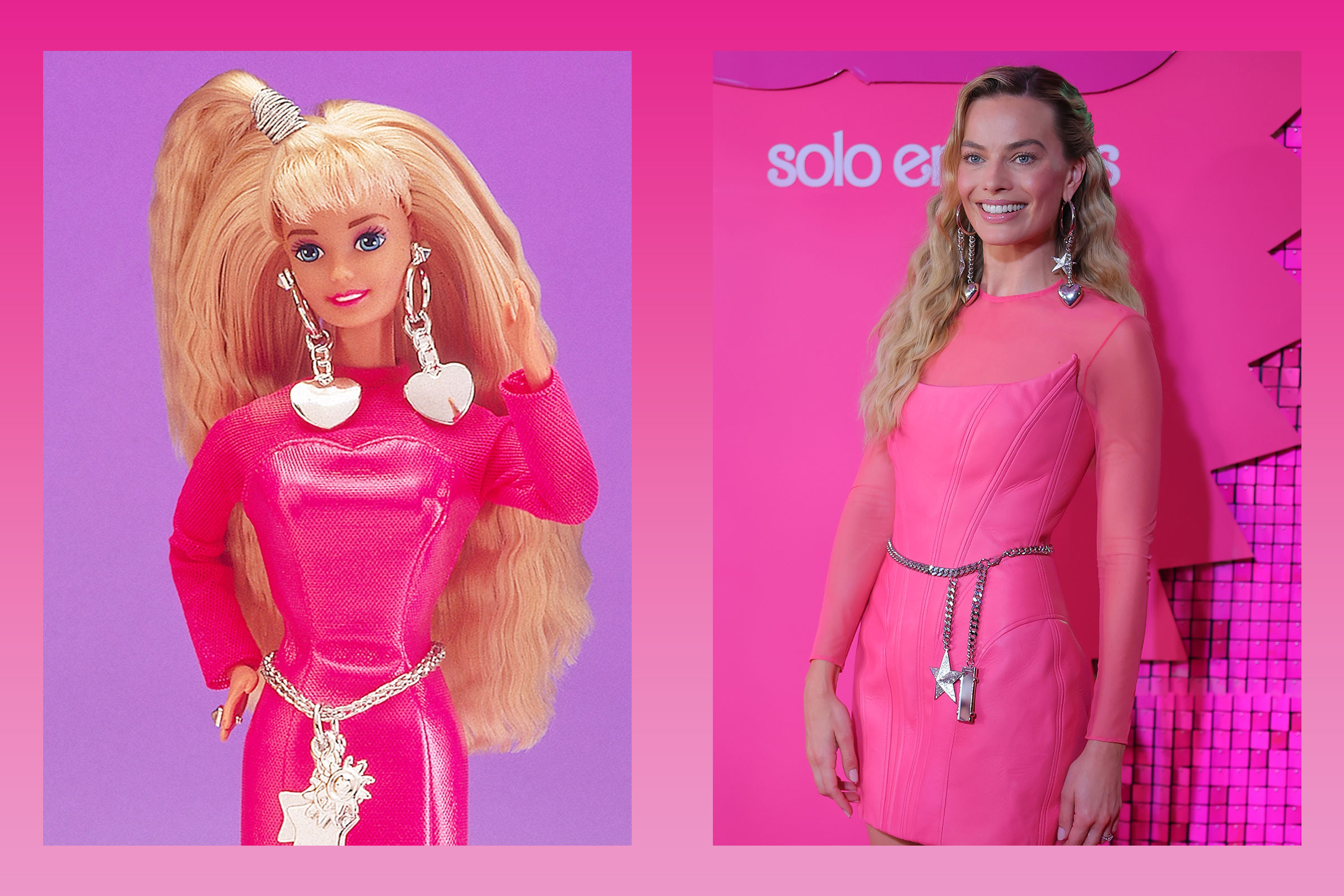 barbie with long pink dress Amazon.com: Barbie Signature Pink Collection Doll 3, Barbie Doll (Blonde)  with Silkstone Body, Wearing Ruffled Chiffon Gown, Gift for Collectors :  Toys & Games