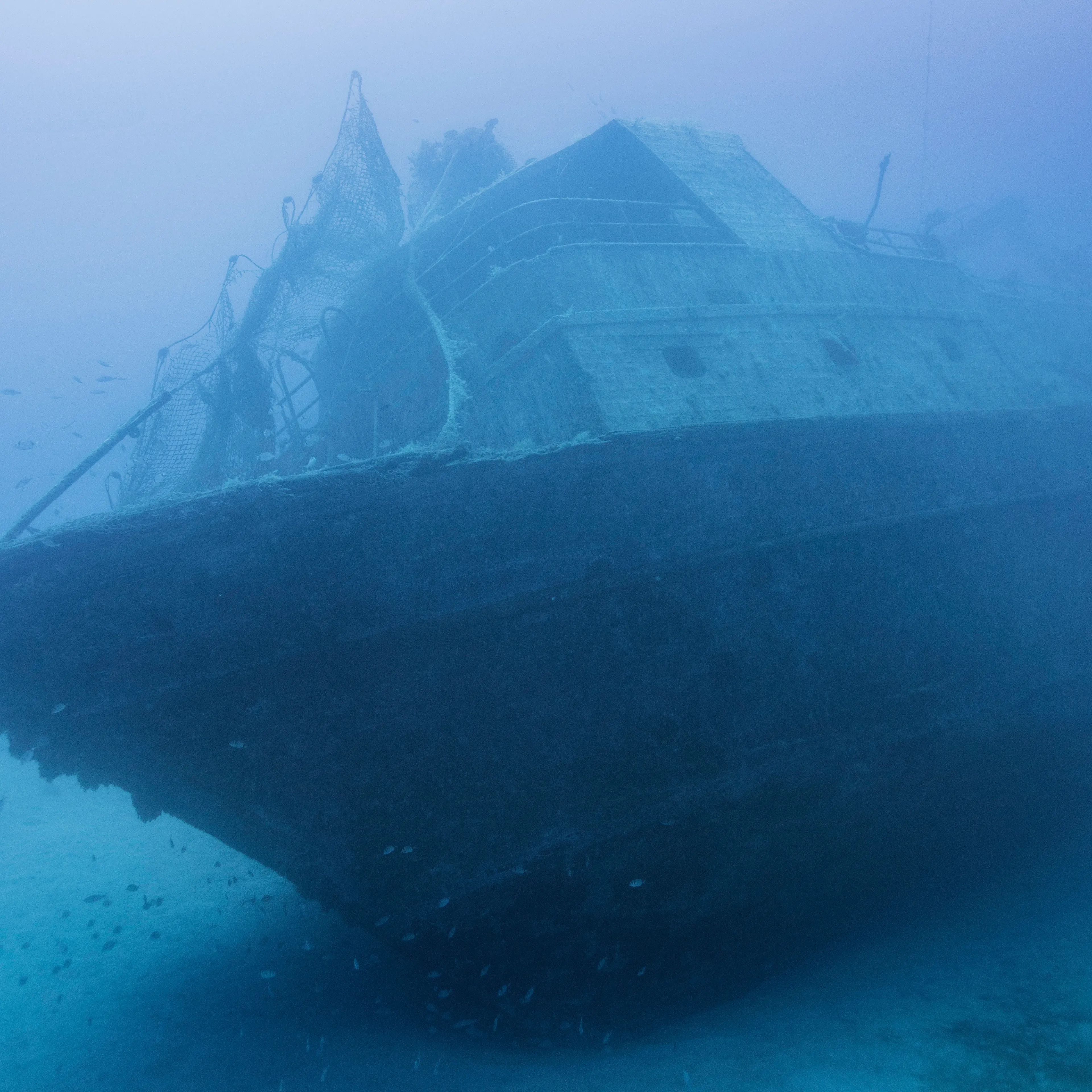 The shipwreck of the 66-foot-long fishing boat that sank off the coast of Lampedusa, Italy, lies at a depth of 164 ft. on the seabed, on Sept. 22, 2014. The tragedy that happened a year ago on Oct. 3, 2013 killed 366 migrants from North Africa.