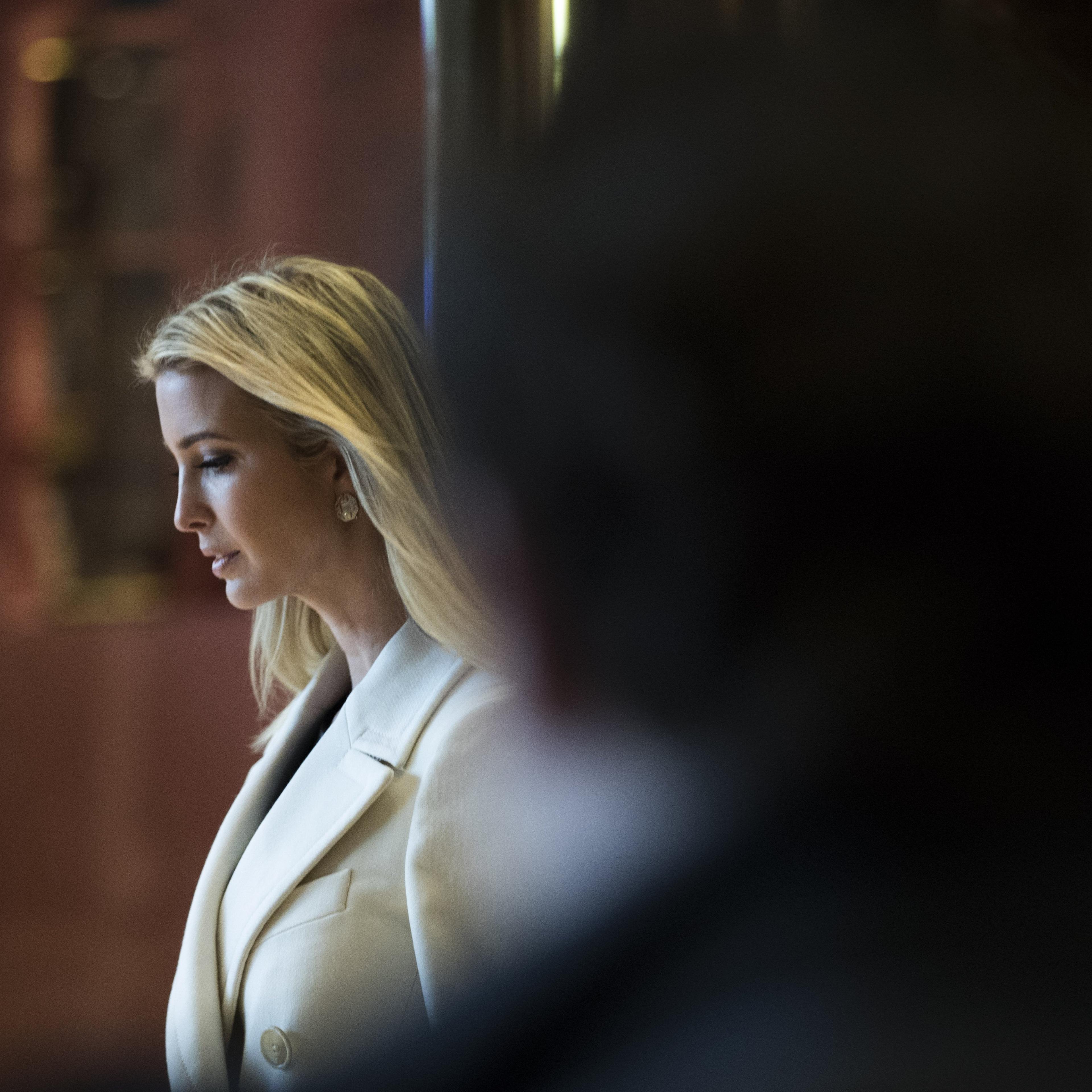 Ivanka Trump exits Trump Tower Nov. 17, 2016 in New York City.