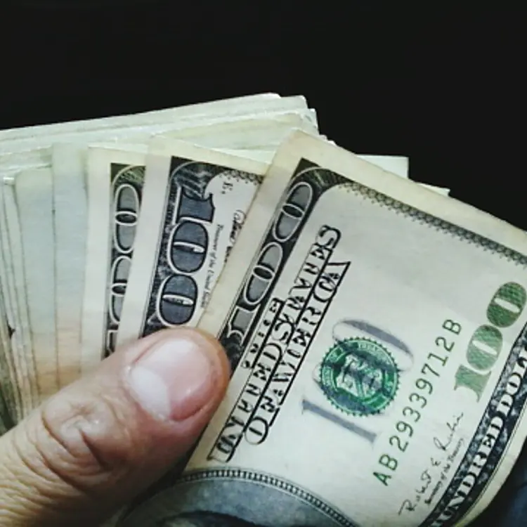 Hand holding cash