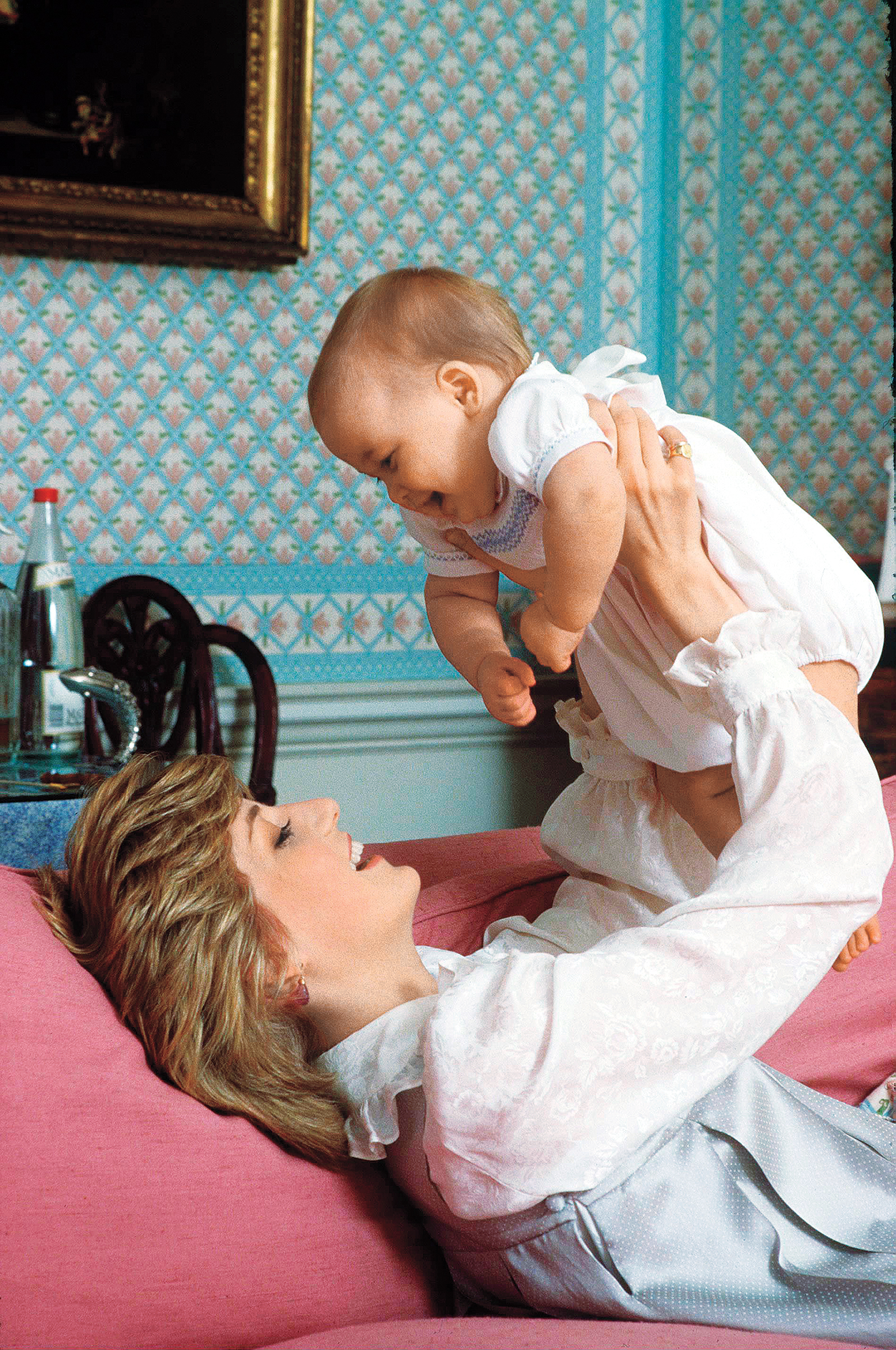 Princess Diana With Prince William At Kensington Palace, Feb.1983.
