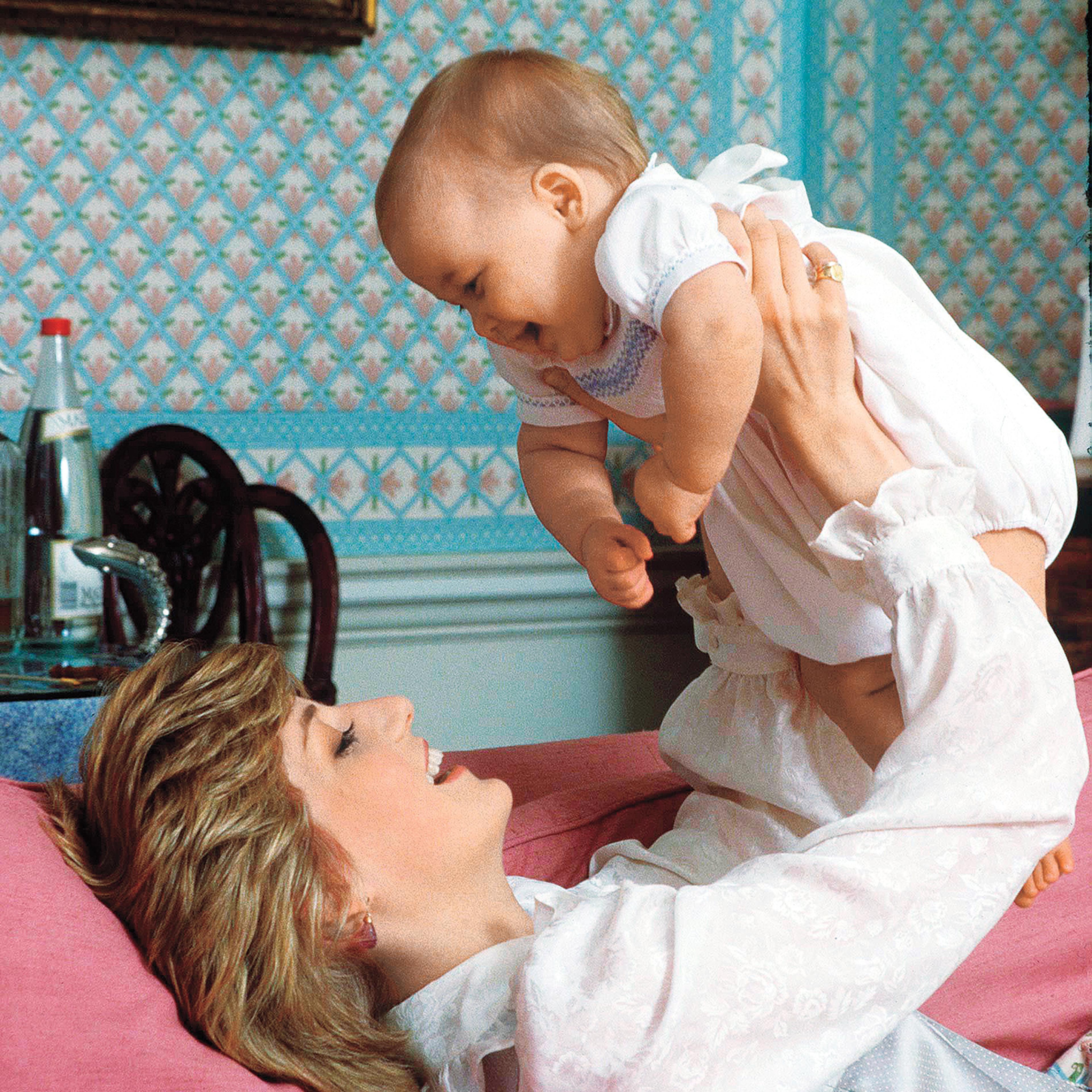 Princess Diana With Prince William At Kensington Palace, Feb.1983.