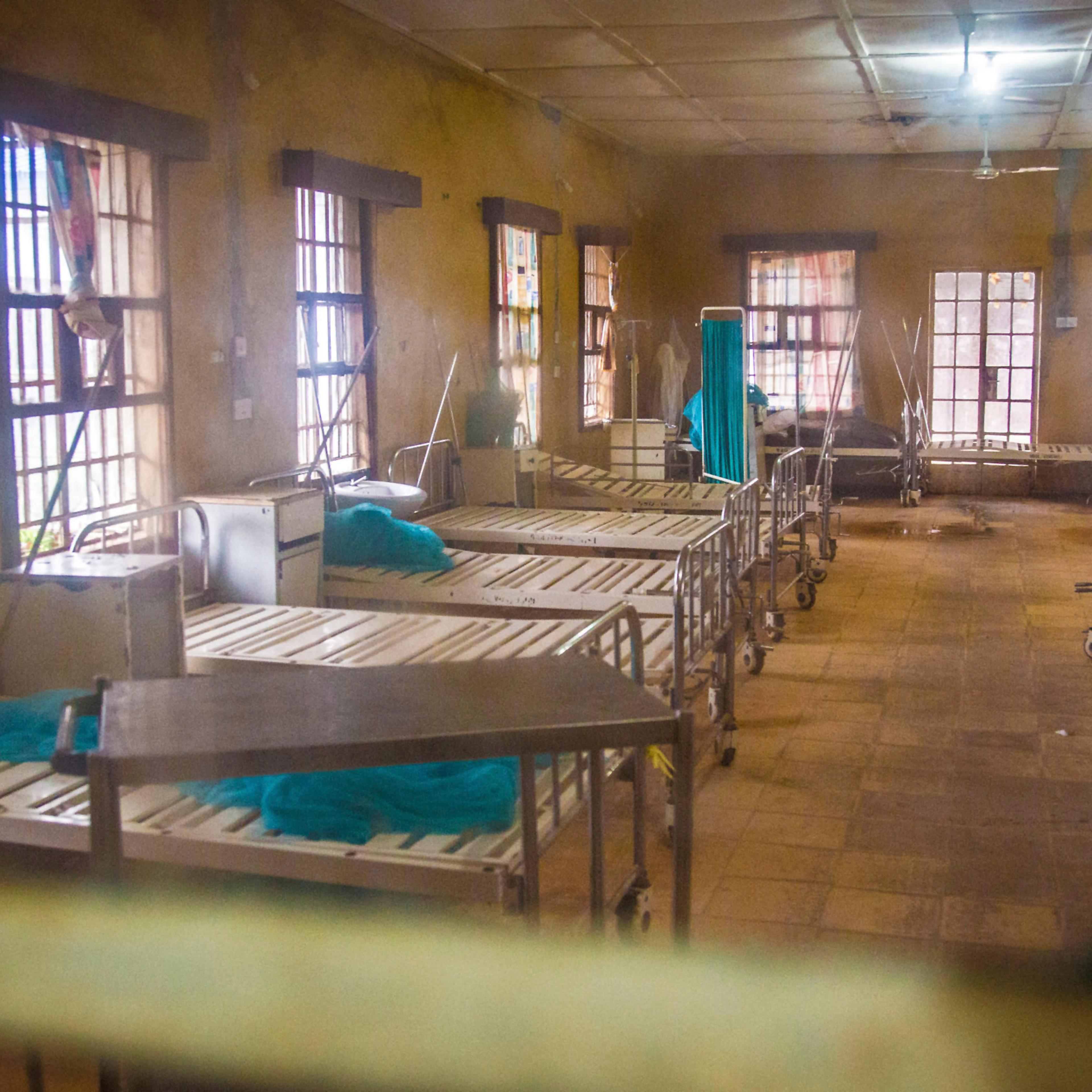 An empty ward after patients left while others are scared to be admitted as they fear contracting the Ebola virus at the Kenema Government Hospital situated in the Eastern Province around 300 km, (186 miles), from Freetown in Kenema, Sierra Leone on Augu