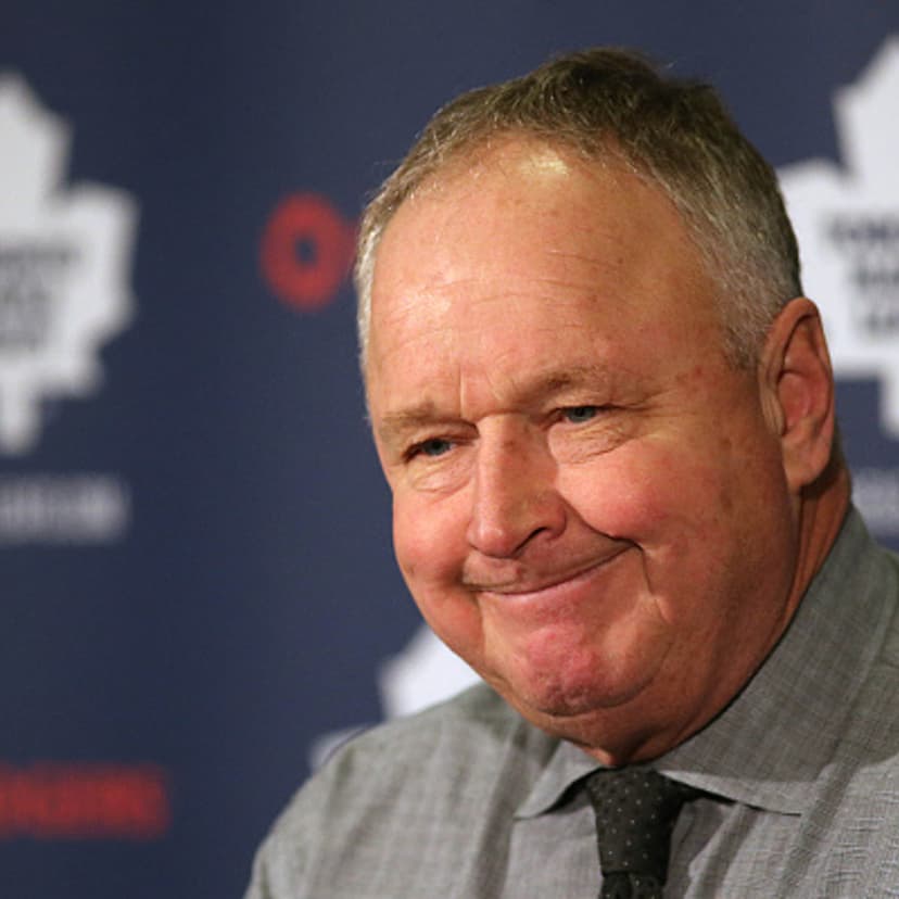 Randy Carlyle takes questions after the Toronto Maple Leafs lose to the Nashville Predators 9-2 on Nov. 18, 2014.