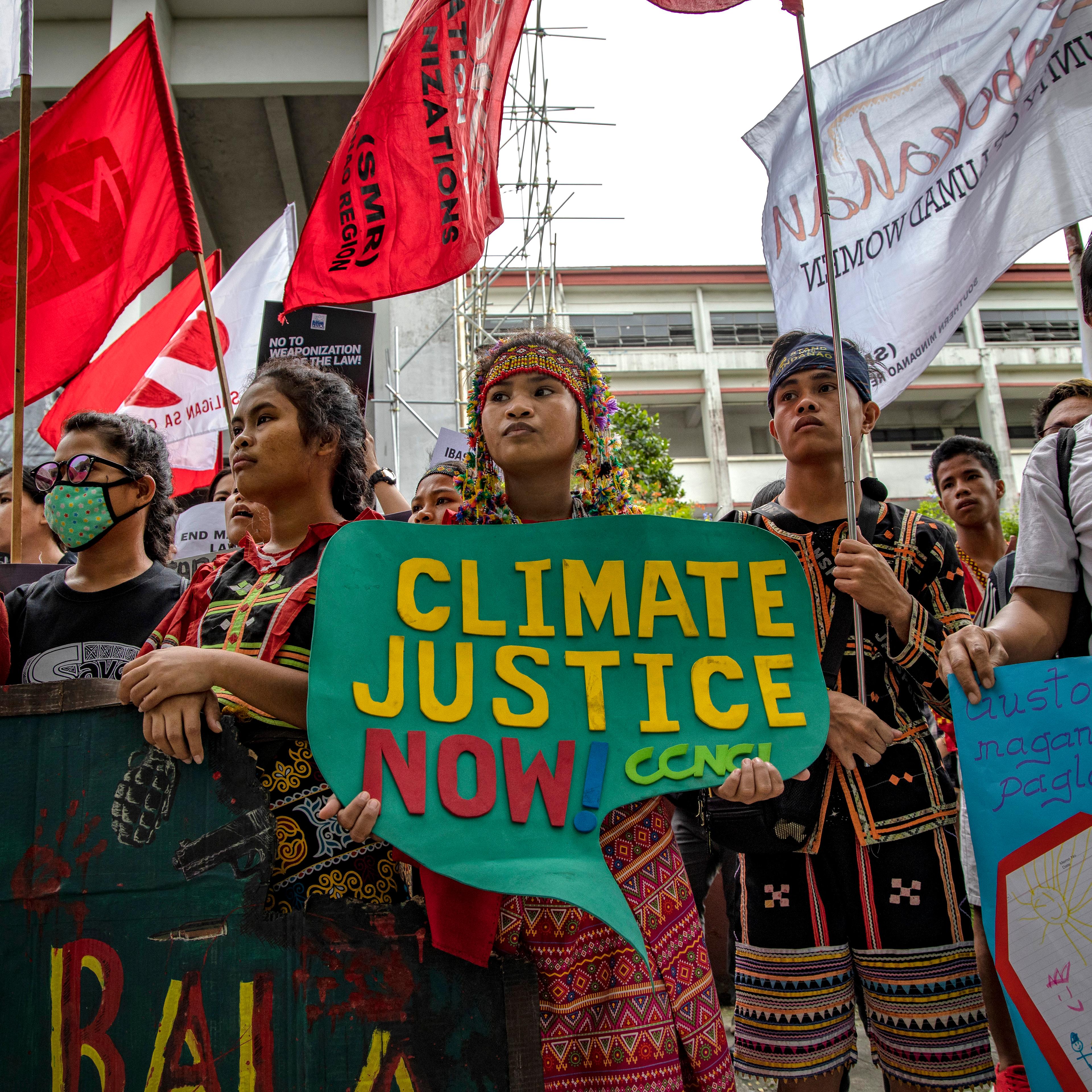 Quezon, Philippines, Sept. 20, 2020: Filipino indigenous youth, students, and environmental activists take part in the Global Climate Strike on September 20, 2019. Photo by Ezra Acayan/Getty Images