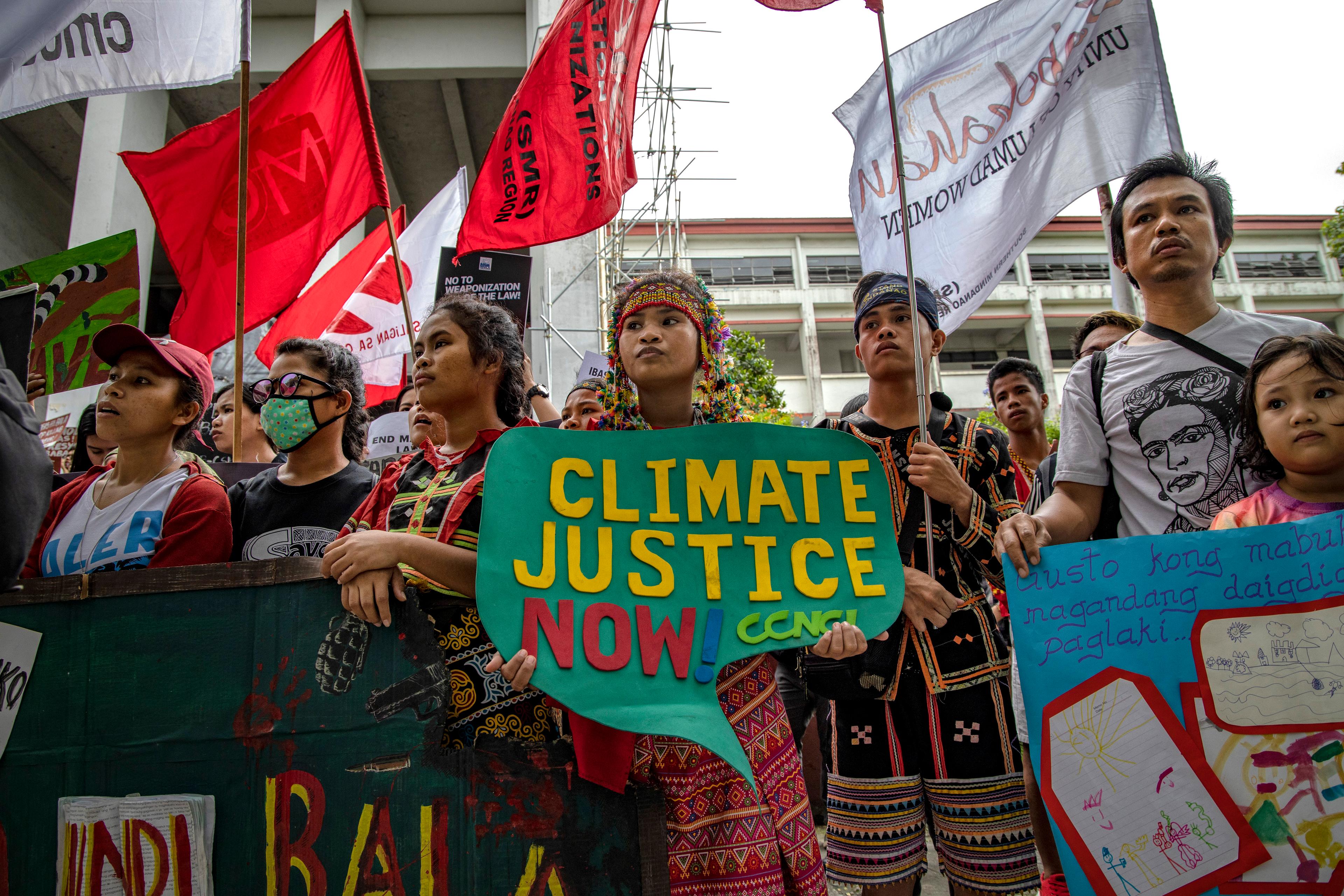 Quezon, Philippines, Sept. 20, 2020: Filipino indigenous youth, students, and environmental activists take part in the Global Climate Strike on September 20, 2019. Photo by Ezra Acayan/Getty Images