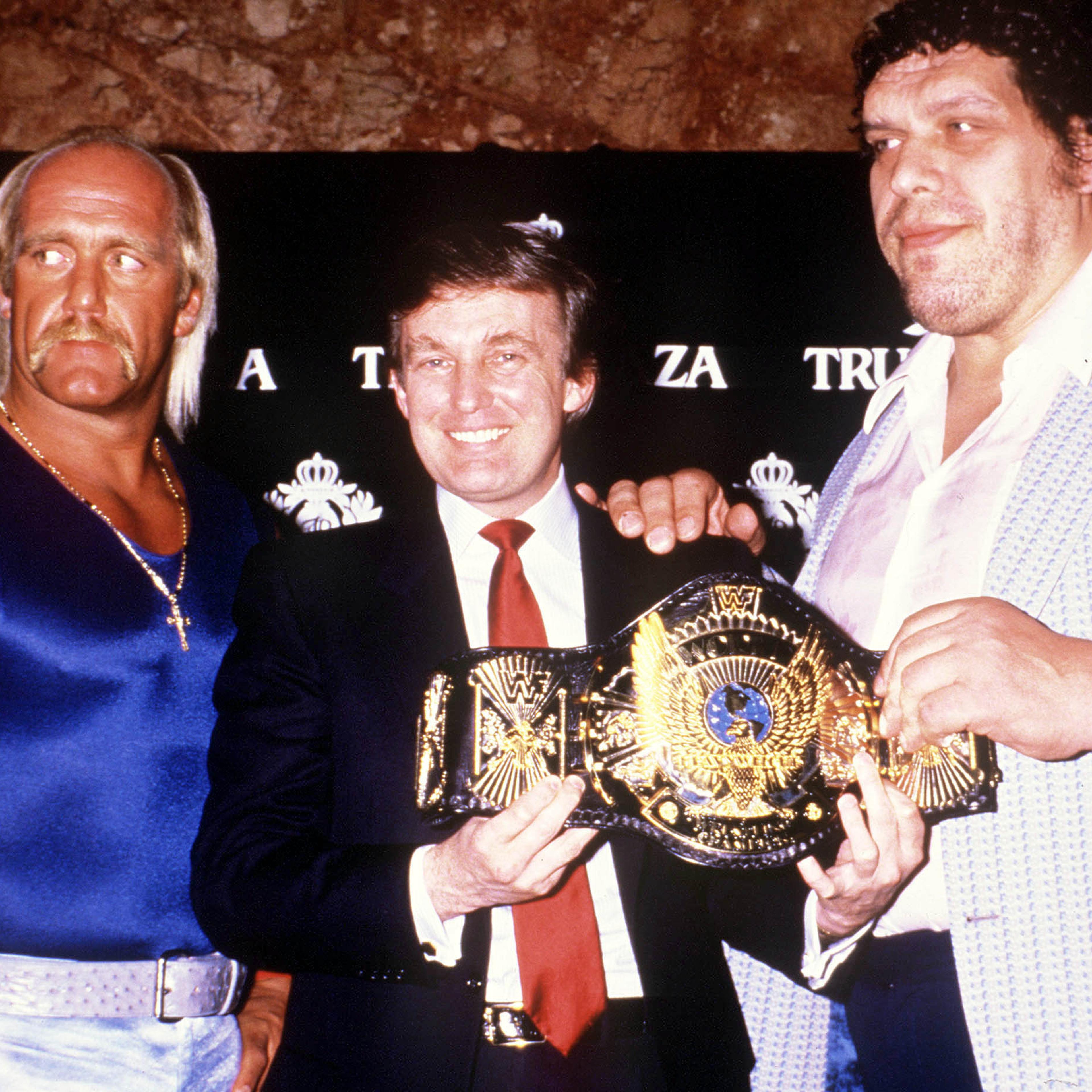 donald trump posing with celebrities