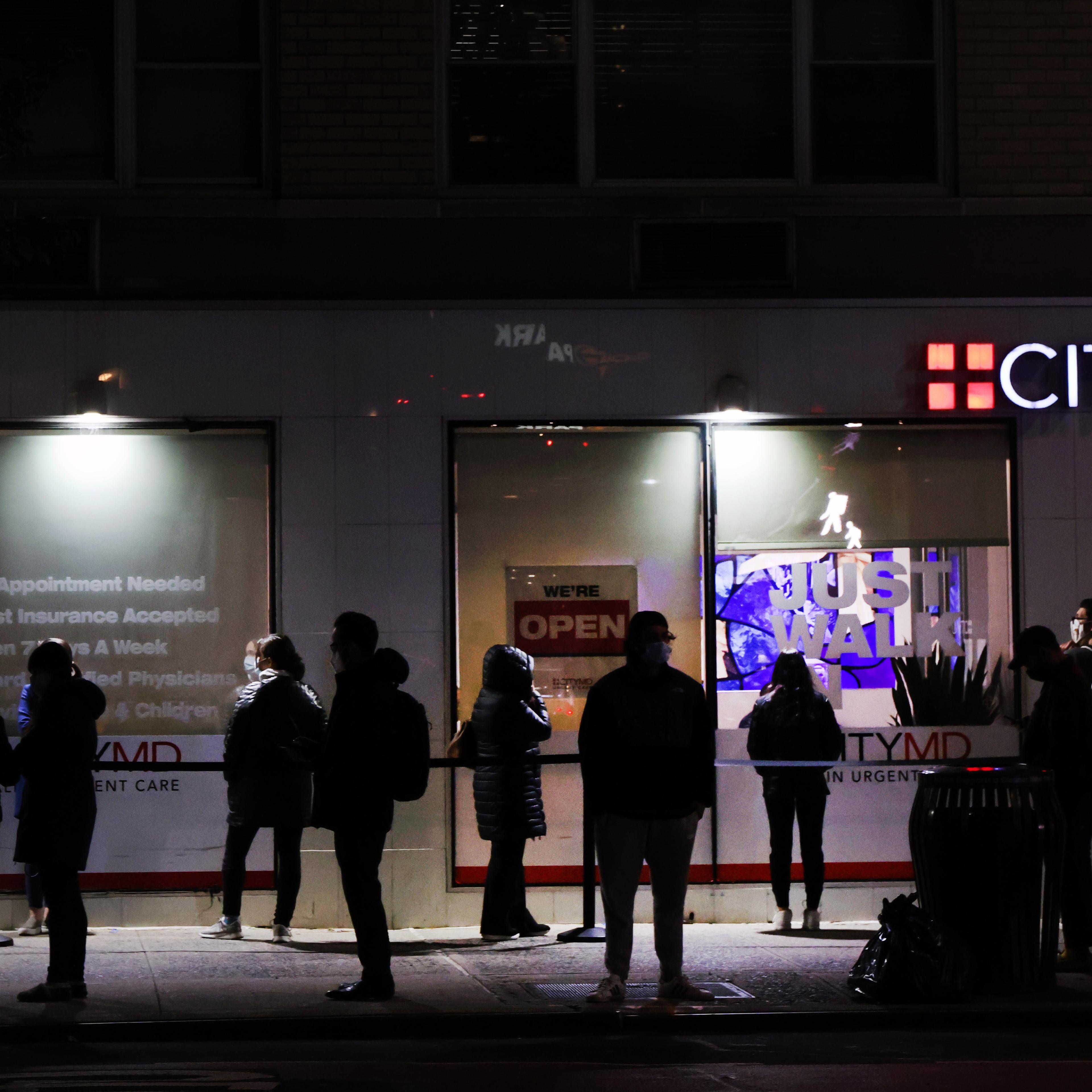 New York City COVID-19 test line