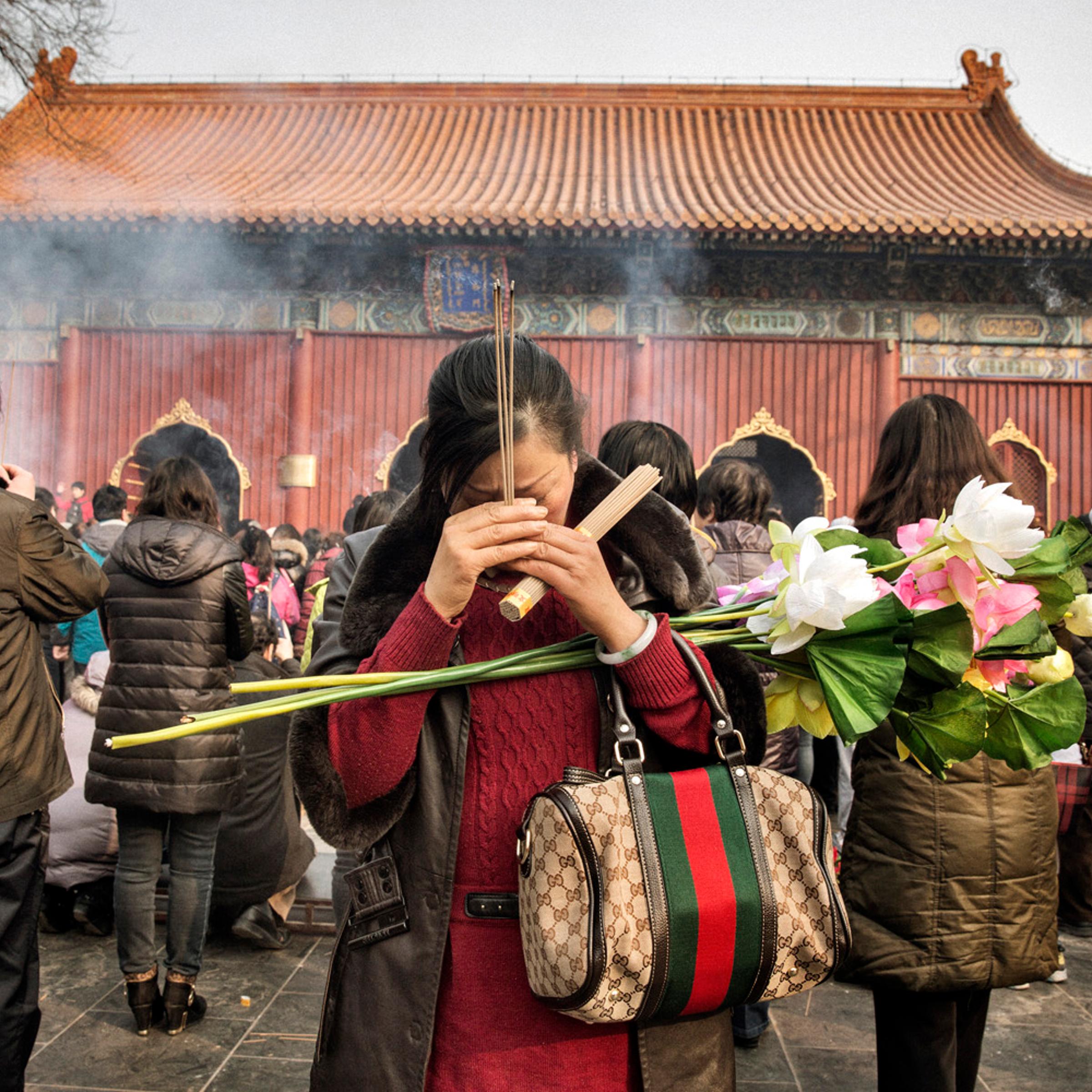 China, Tibet, Han Chinese, Buddhist, Incense, Beijing, Prayer, Temple, Lama, Monastery, Gucci Bag, Flowers