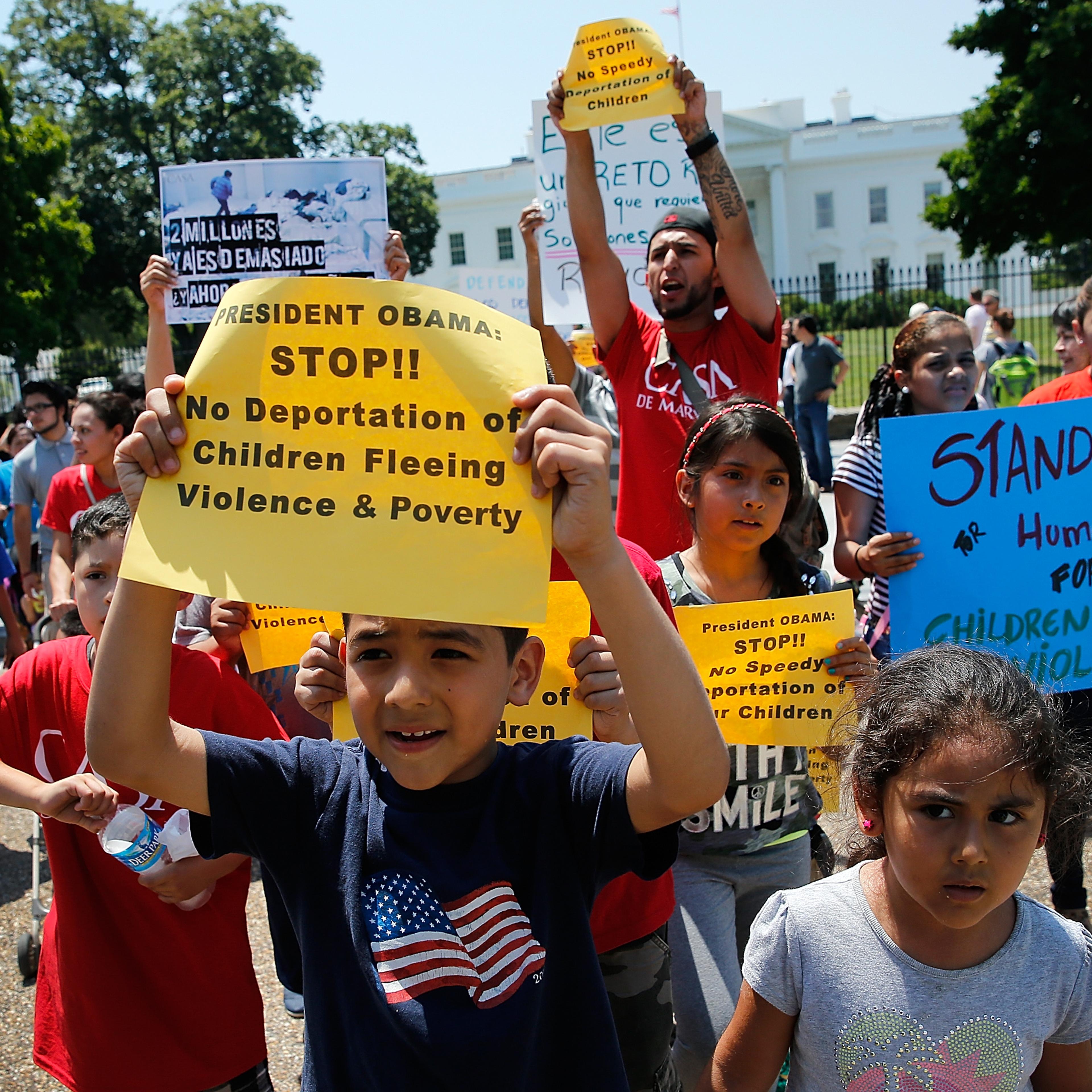 Immigrants And Activists Protest Obama Response To Child Immigration Crisis