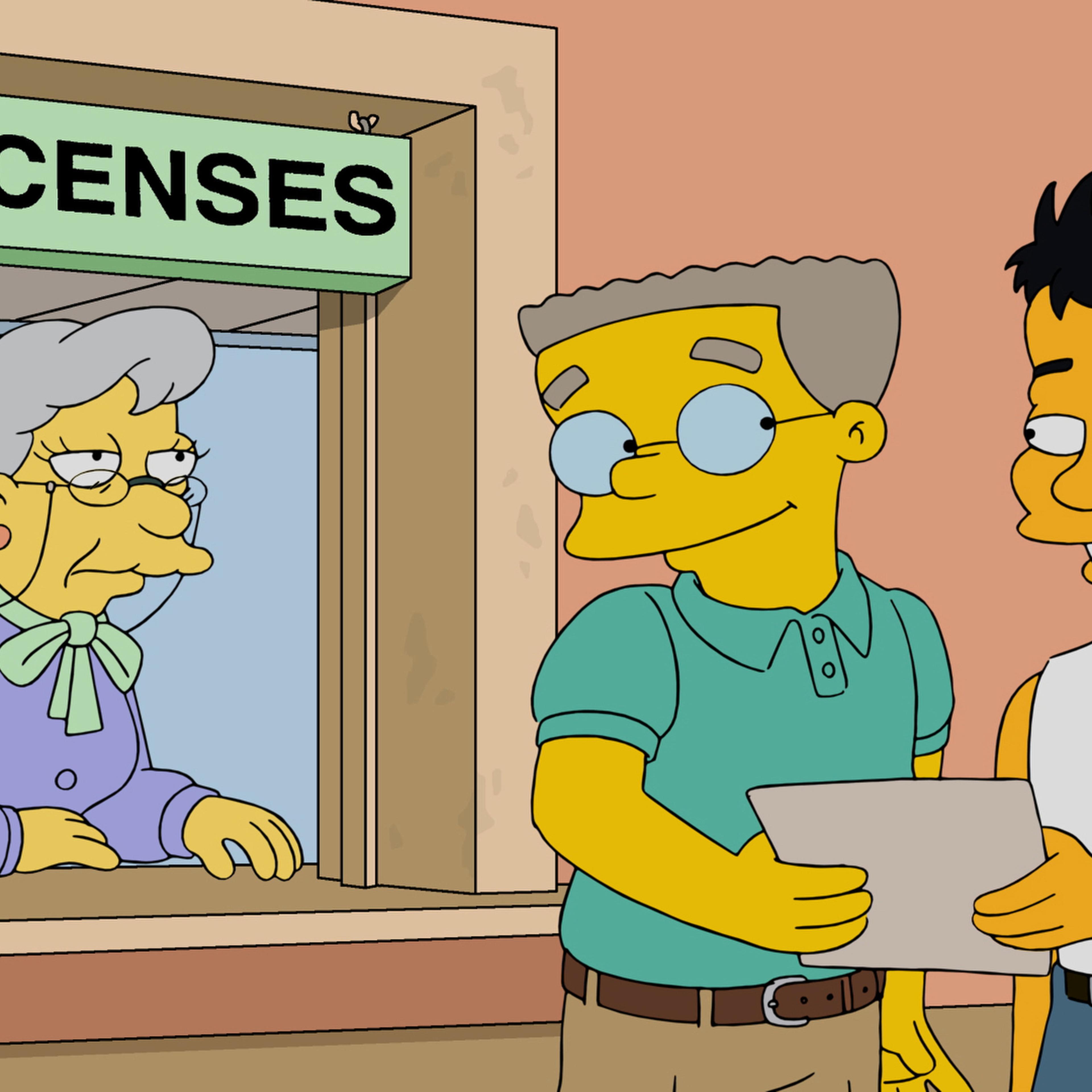 Homer makes it his mission to find Mr. Smithers a boyfriend in the April 3, 2016 episode “The Burns Cage” of "The Simpsons."
