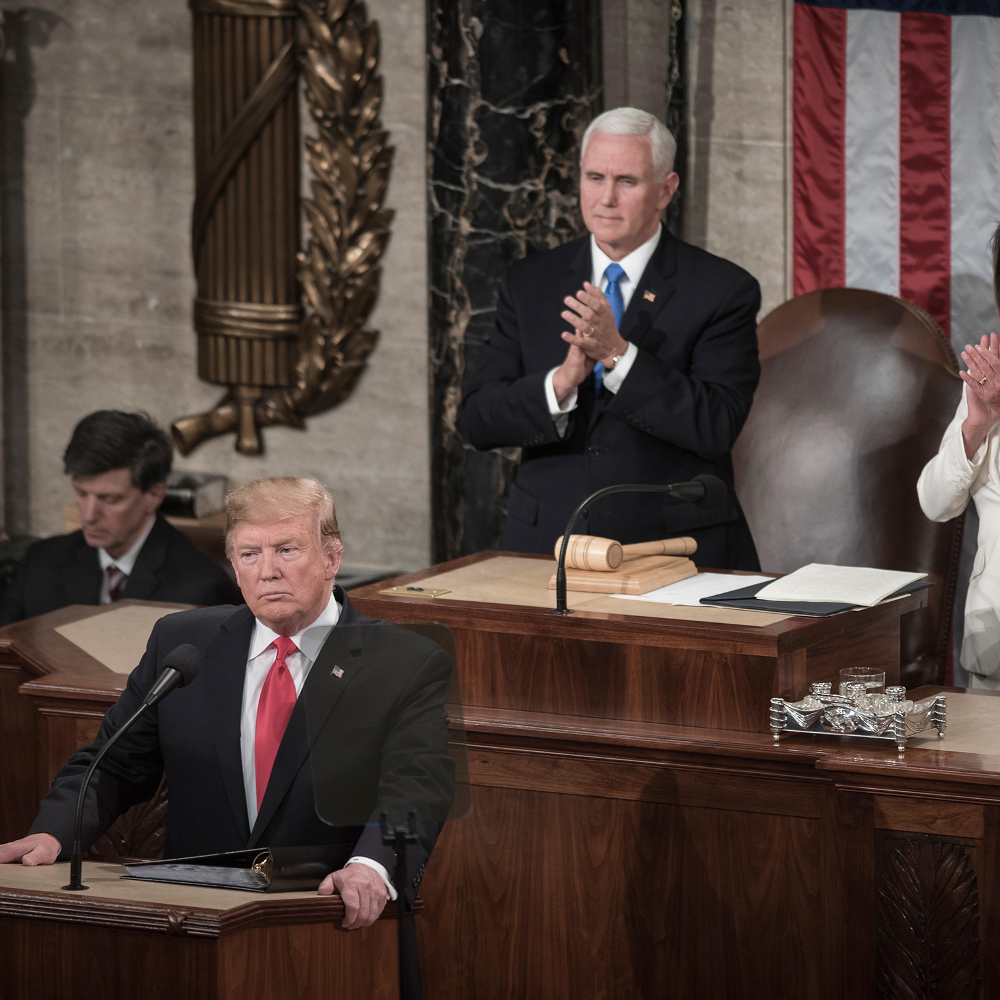 Trump delivers his State of the Union remarks.