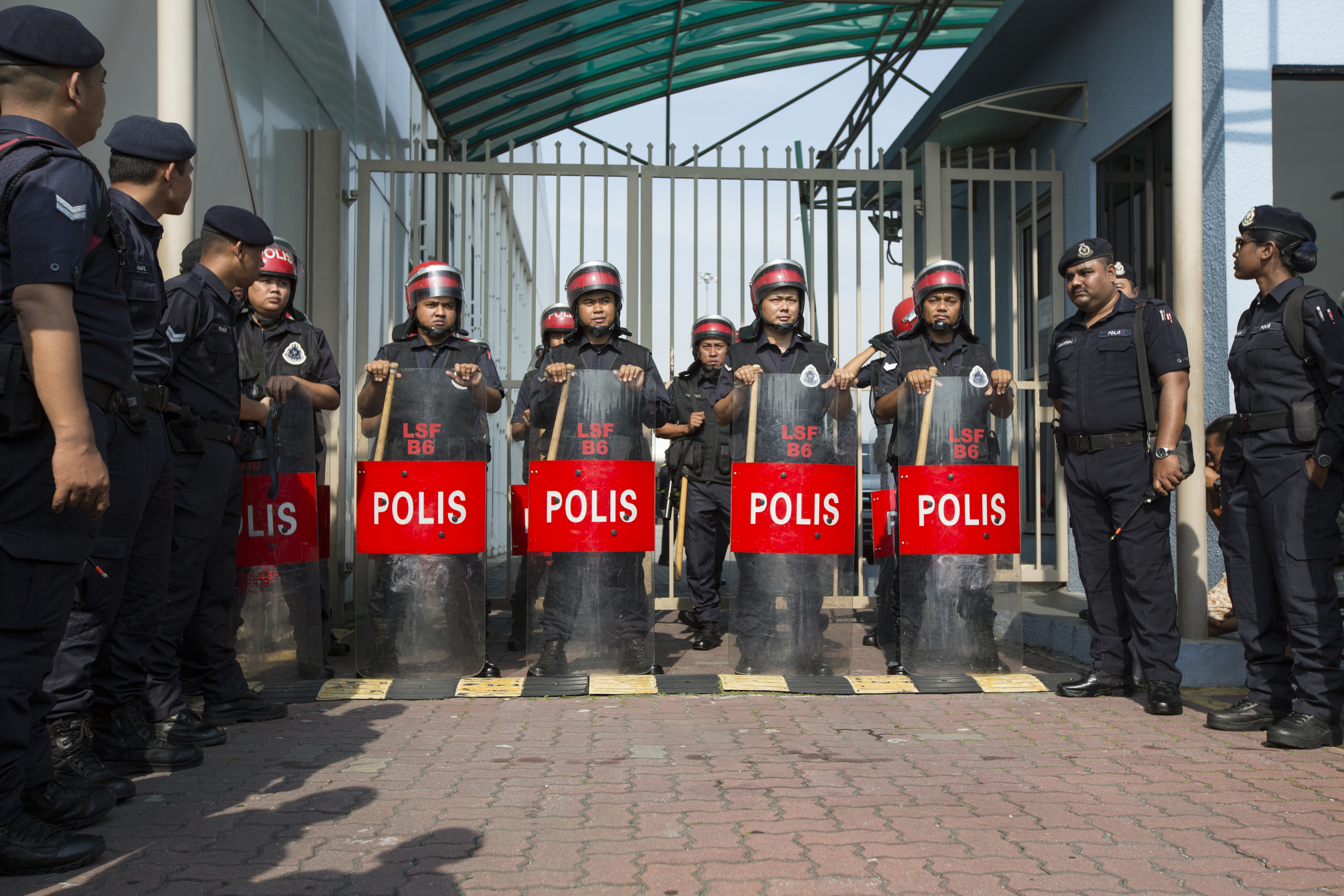 Special Police forces are deployed at the Sultan Abdul Aziz
